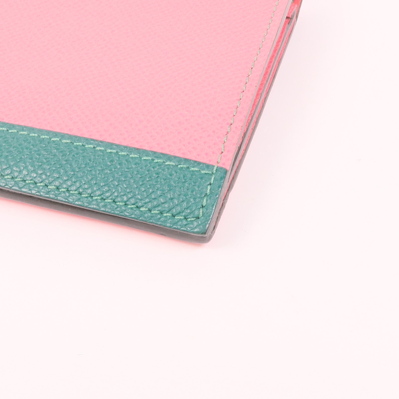 HERMES Epsom皮革Camail Long銀扣長錢包Rose Azalee