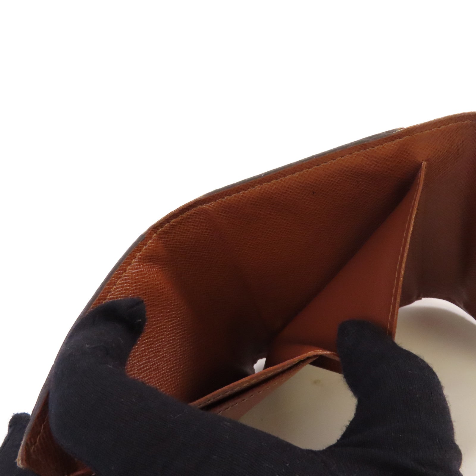 LOUIS VUITTON Monogram Short Wallet金扣短錢包啡色