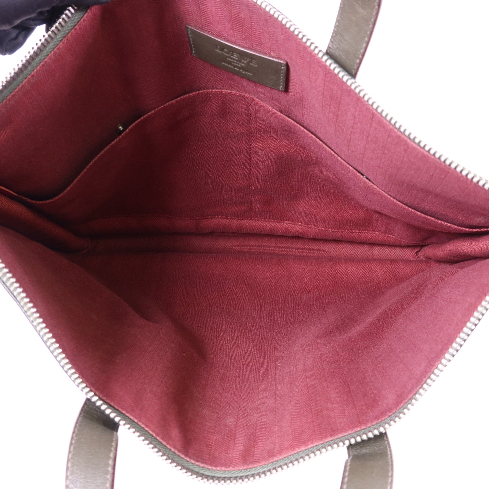 LOEWE 牛皮皮革Handbag銀扣手挽袋