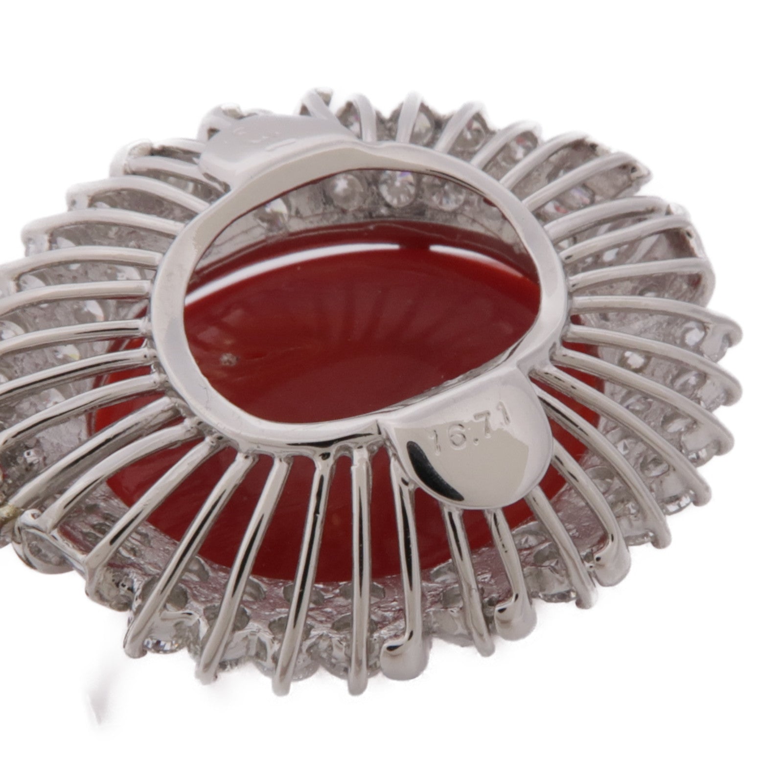 JEWELRY PT900鉑金Coral Pendant珊瑚石吊墜