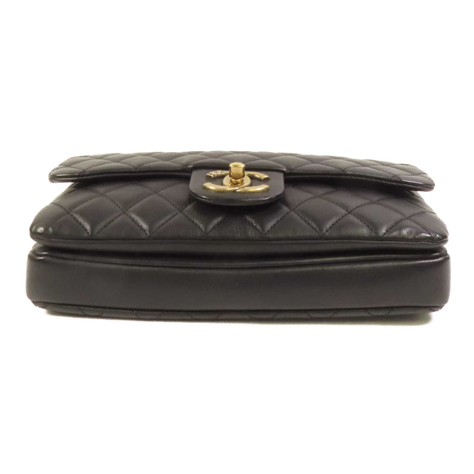 CHANEL 牛皮皮革Chain Shoulder金扣鏈帶肩背袋
