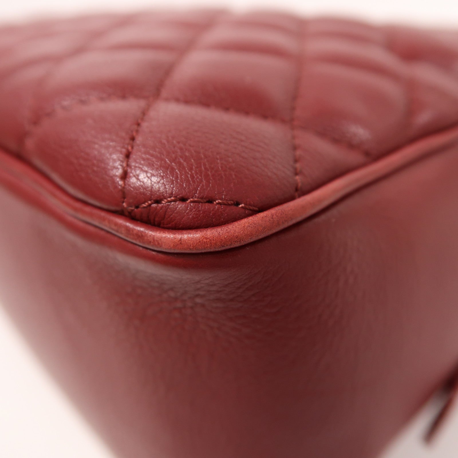 CHANEL 牛皮皮革2 Way Shoulder金扣手挽肩背兩用袋