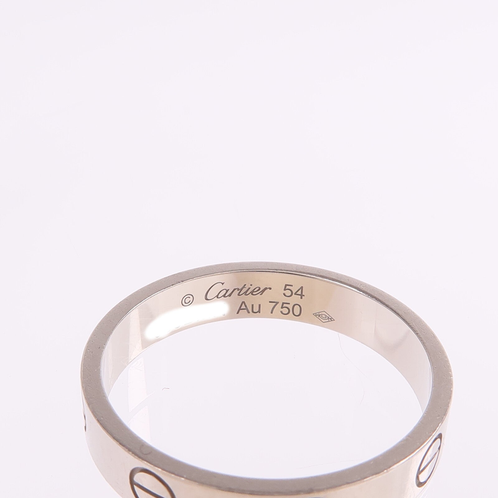 CARTIER 【激減優惠】18K白金Mini Love Ring戒指Cartier#54/US#6.75