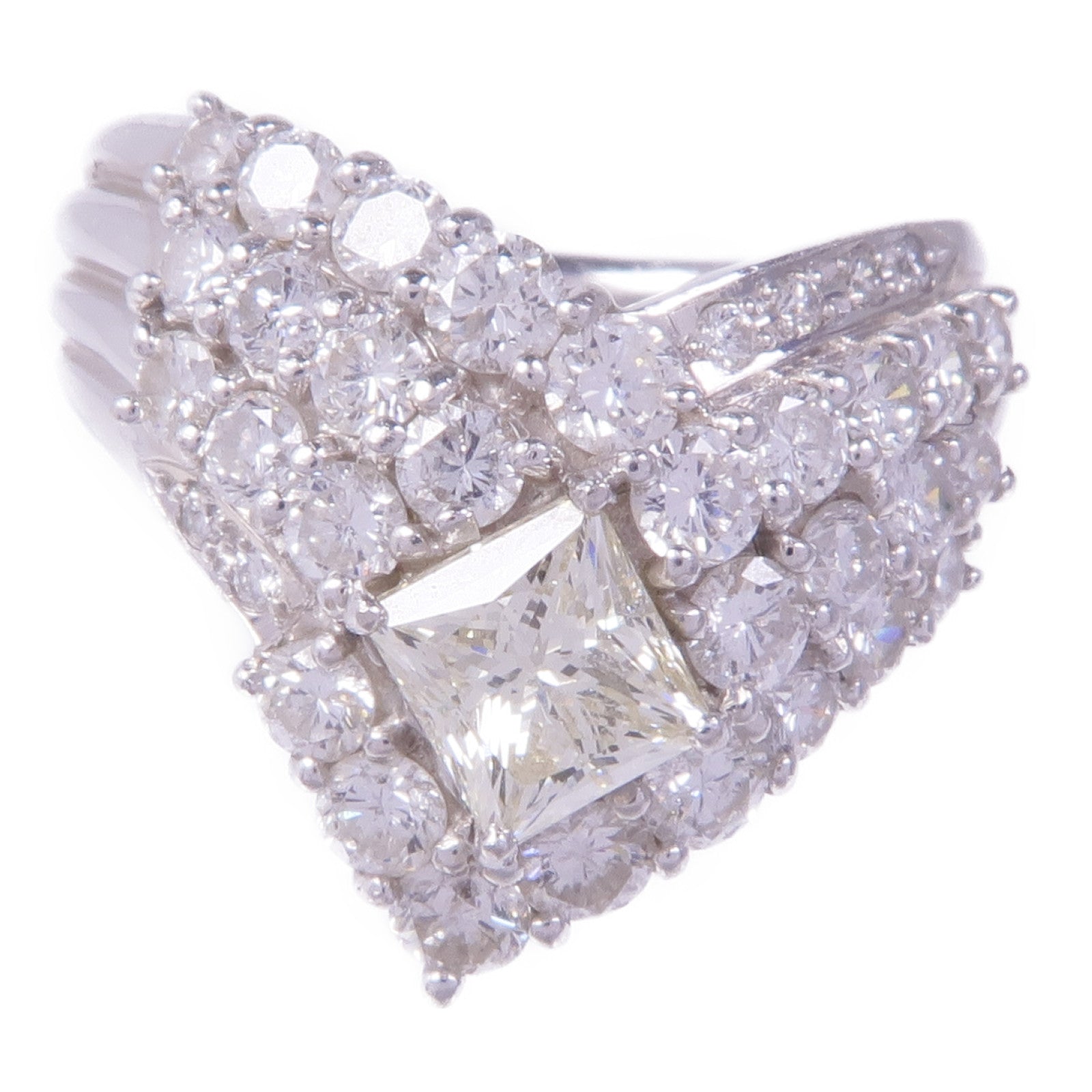 JEWELRY PT900鉑金Diamond Ring鑽石戒指US#5.25