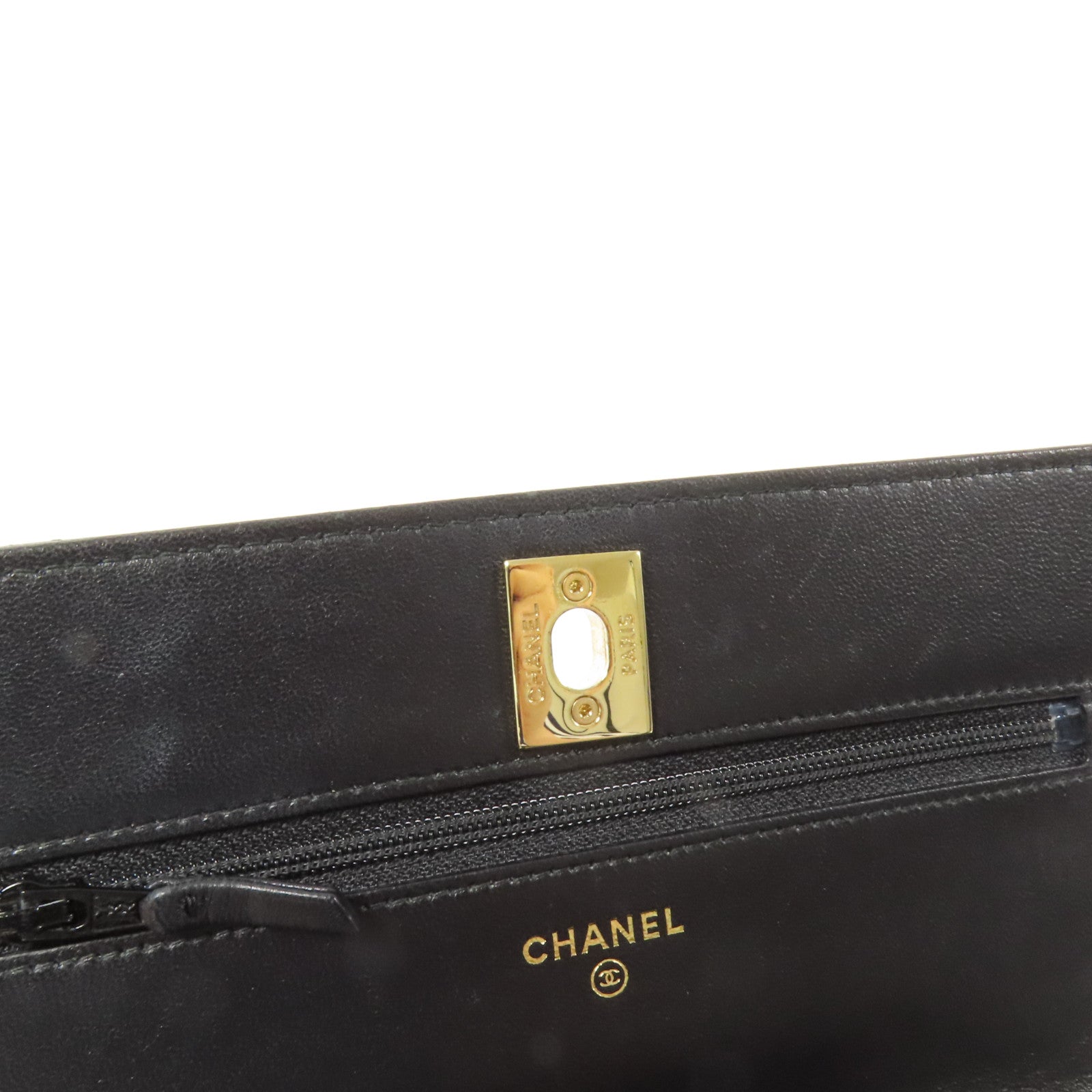 CHANEL 羊皮皮革Trandy CC WOC金扣鏈帶肩背袋