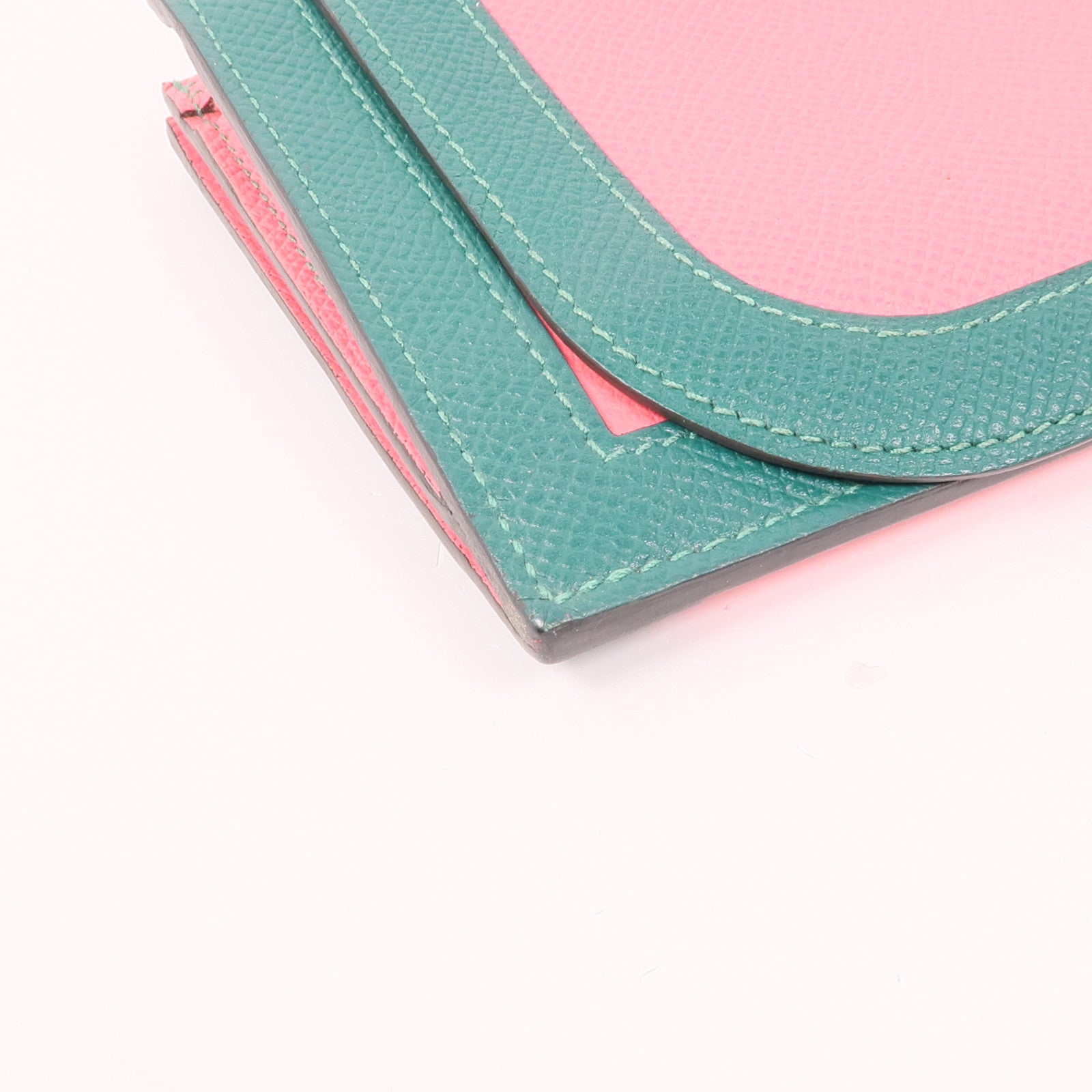 HERMES Epsom皮革Camail Long銀扣長錢包Rose Azalee