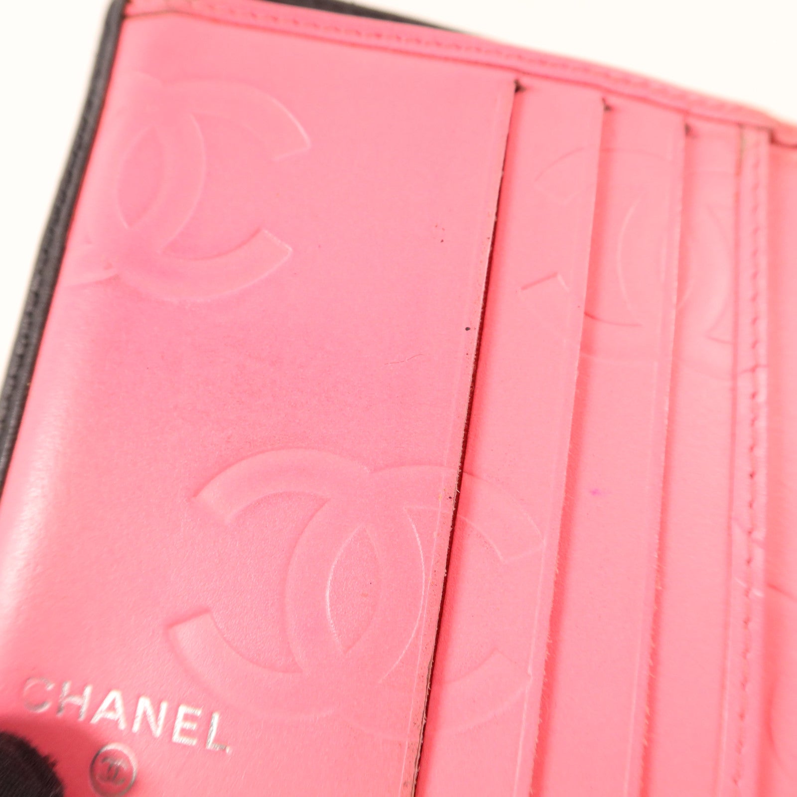 CHANEL 牛皮皮革Cambon Bifold Wallet銀扣錢包