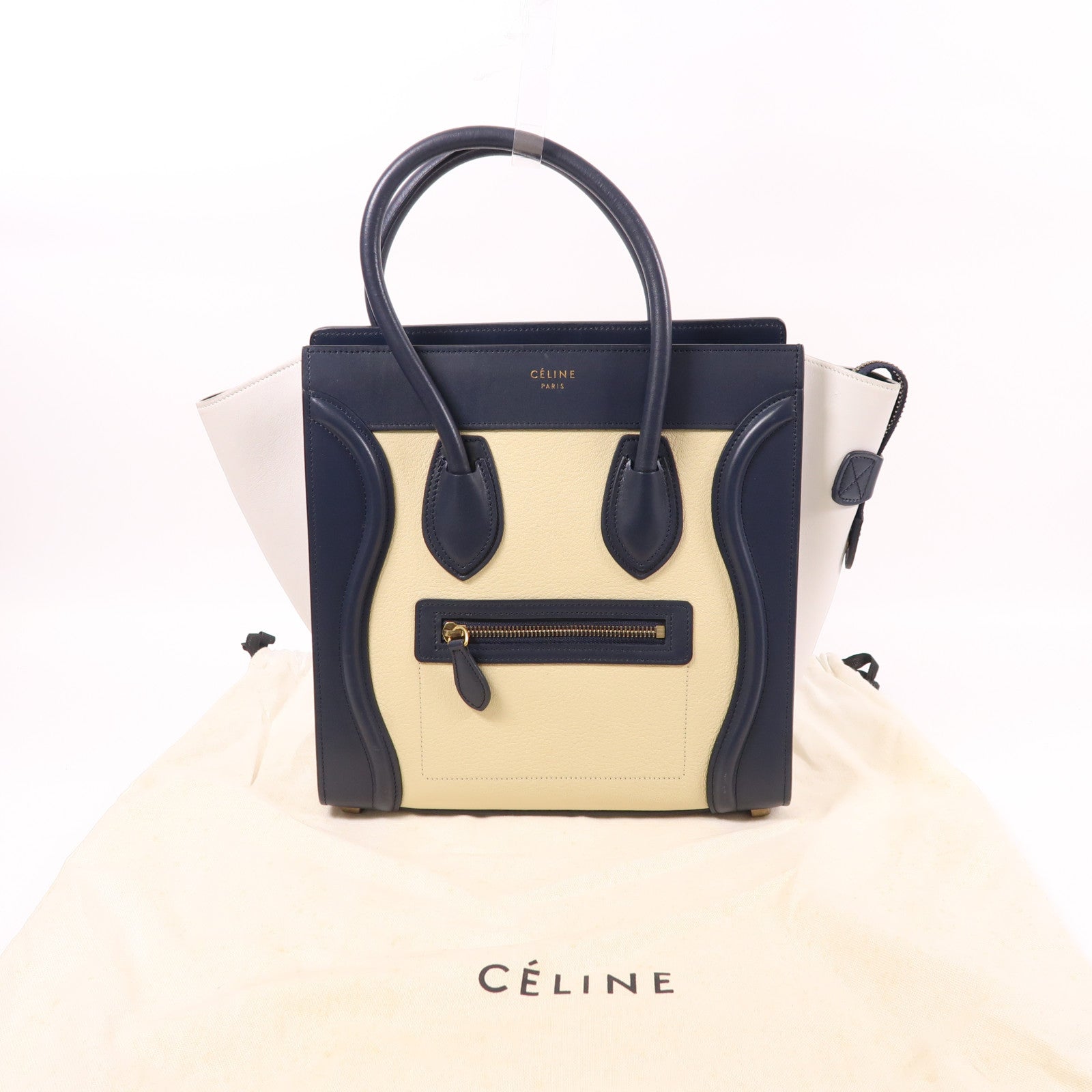 CELINE 牛皮皮革Micro Luggage手挽袋