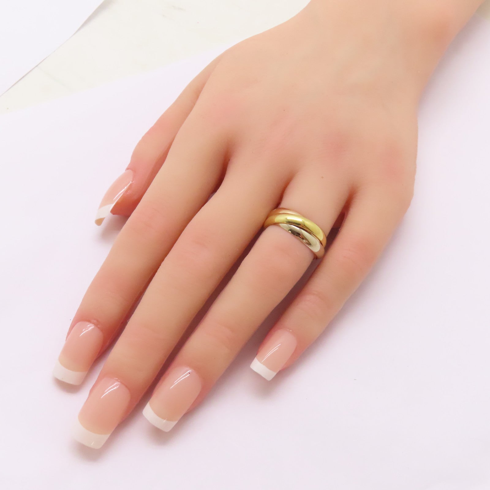CARTIER 【激減優惠】18K黃金/白金/玫瑰金Trinity Ring戒指US#6.75/Cartier#54
