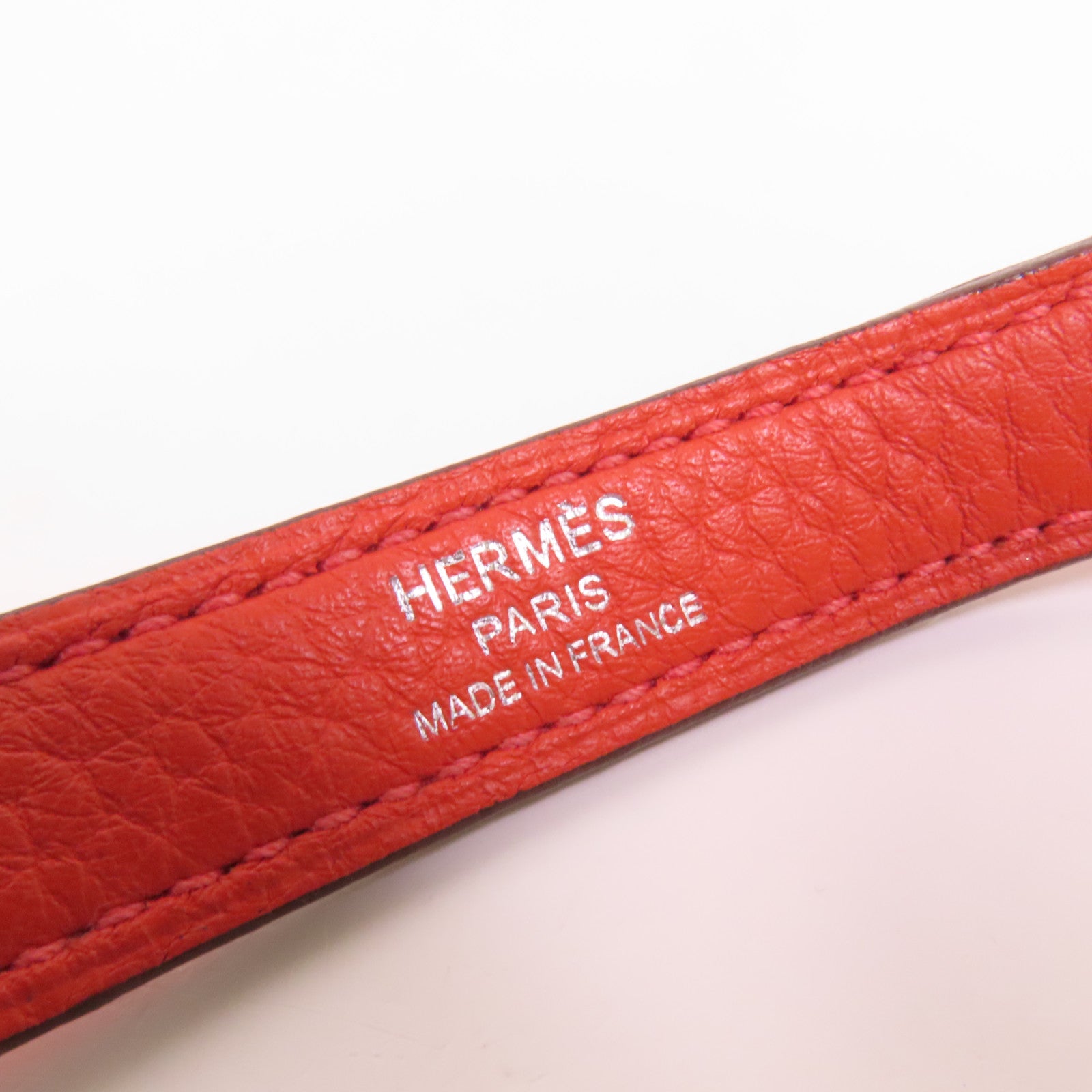 HERMES Clemence皮革Kelly 28銀扣手挽肩背兩用袋Rouge Pivoine
