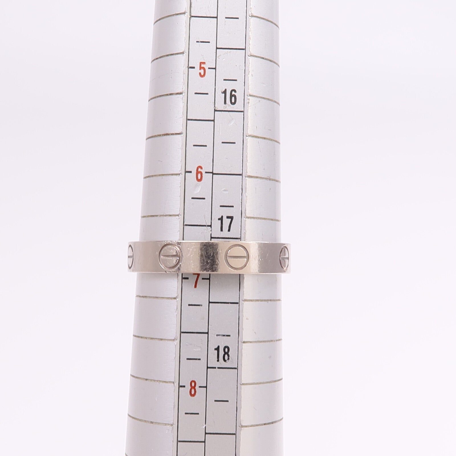 CARTIER 【激減優惠】18K白金Mini Love Ring戒指Cartier#54/US#6.75