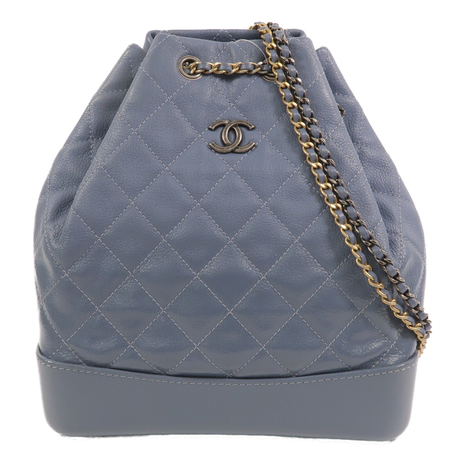 CHANEL 牛皮皮革Gabrielle Backpack鏈帶背包