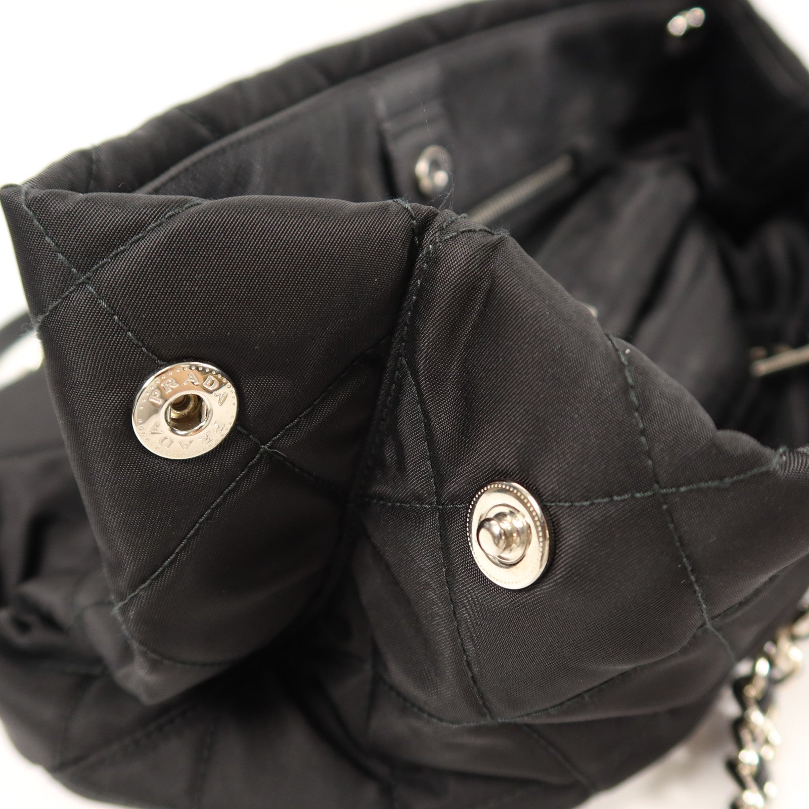 PRADA 尼龍Shoulder Bag鏈帶肩背袋