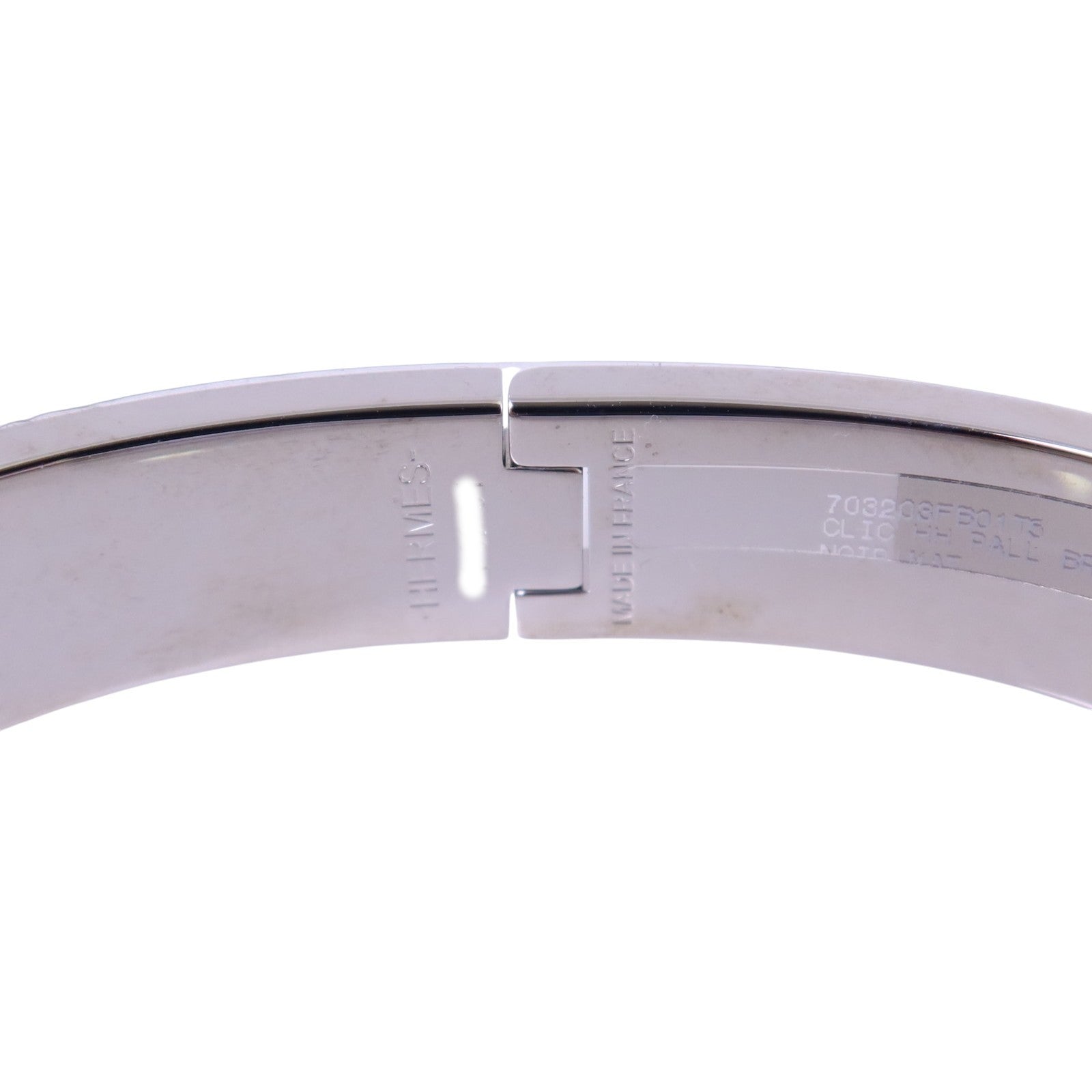 HERMES 金屬/琺瑯Clic H Bracelet銀扣手鏈