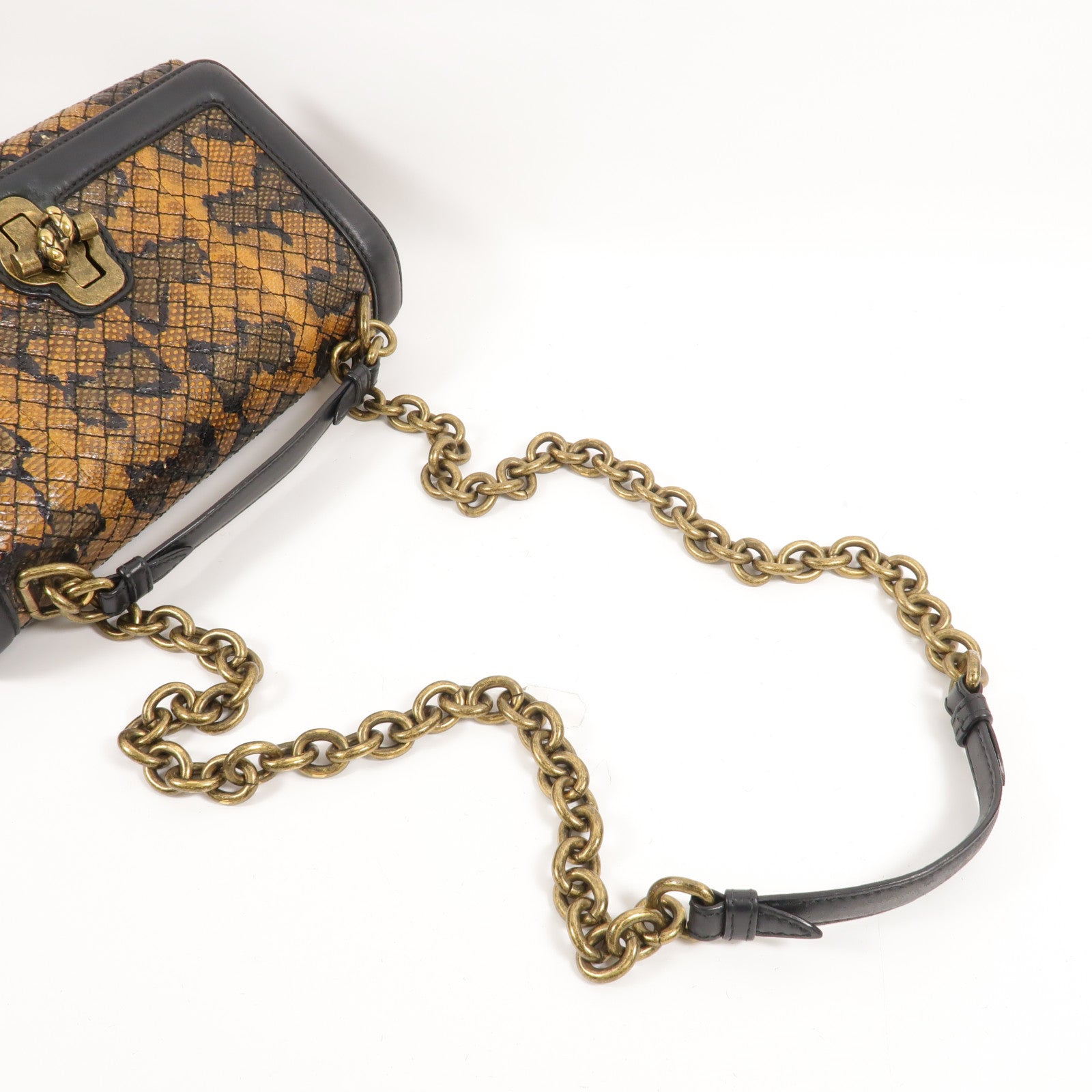 BOTTEGA VENETA 牛皮皮革/蛇皮皮革Olimpia Knot手挽肩背兩用袋