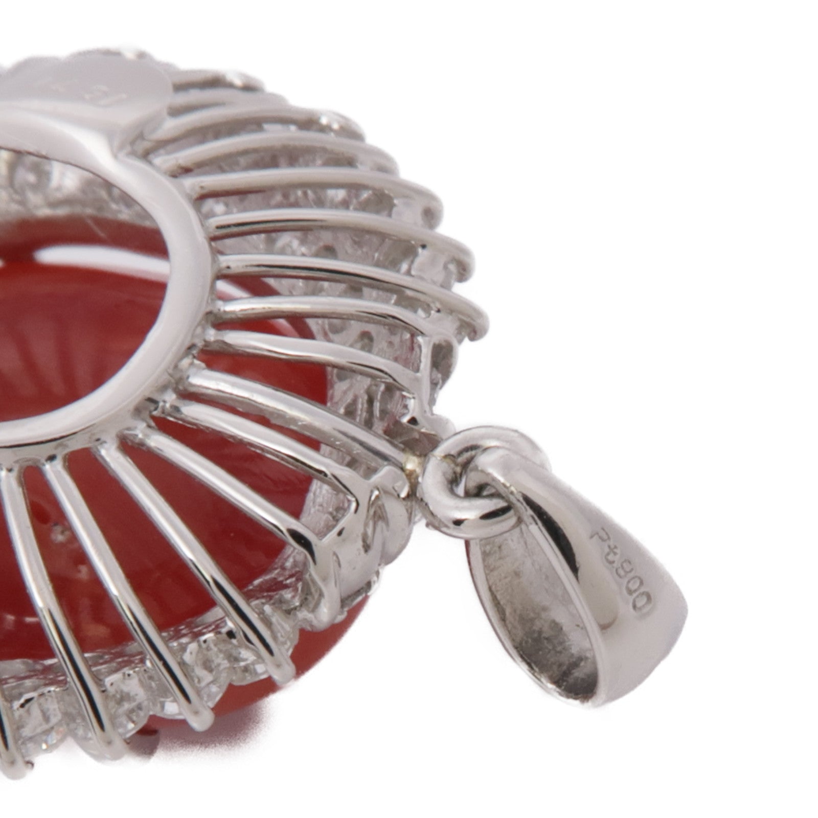 JEWELRY PT900鉑金Coral Pendant珊瑚石吊墜