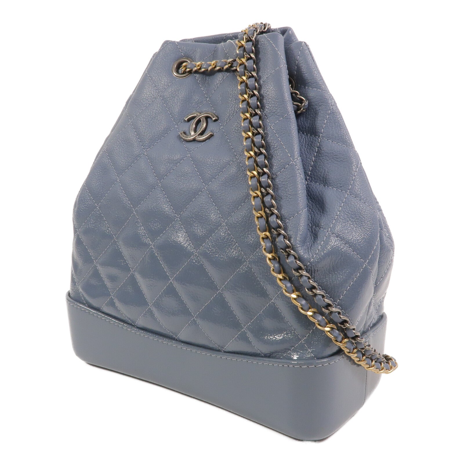 CHANEL 牛皮皮革Gabrielle Backpack鏈帶背包