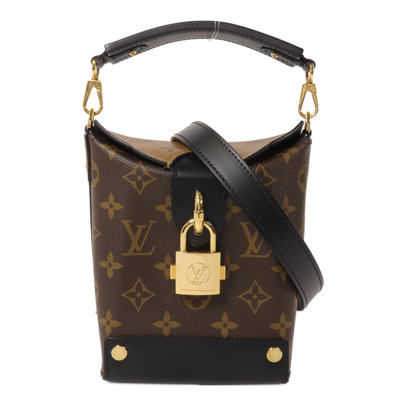 LOUIS VUITTON Monogram Reverse Bento Box手挽肩背兩用袋