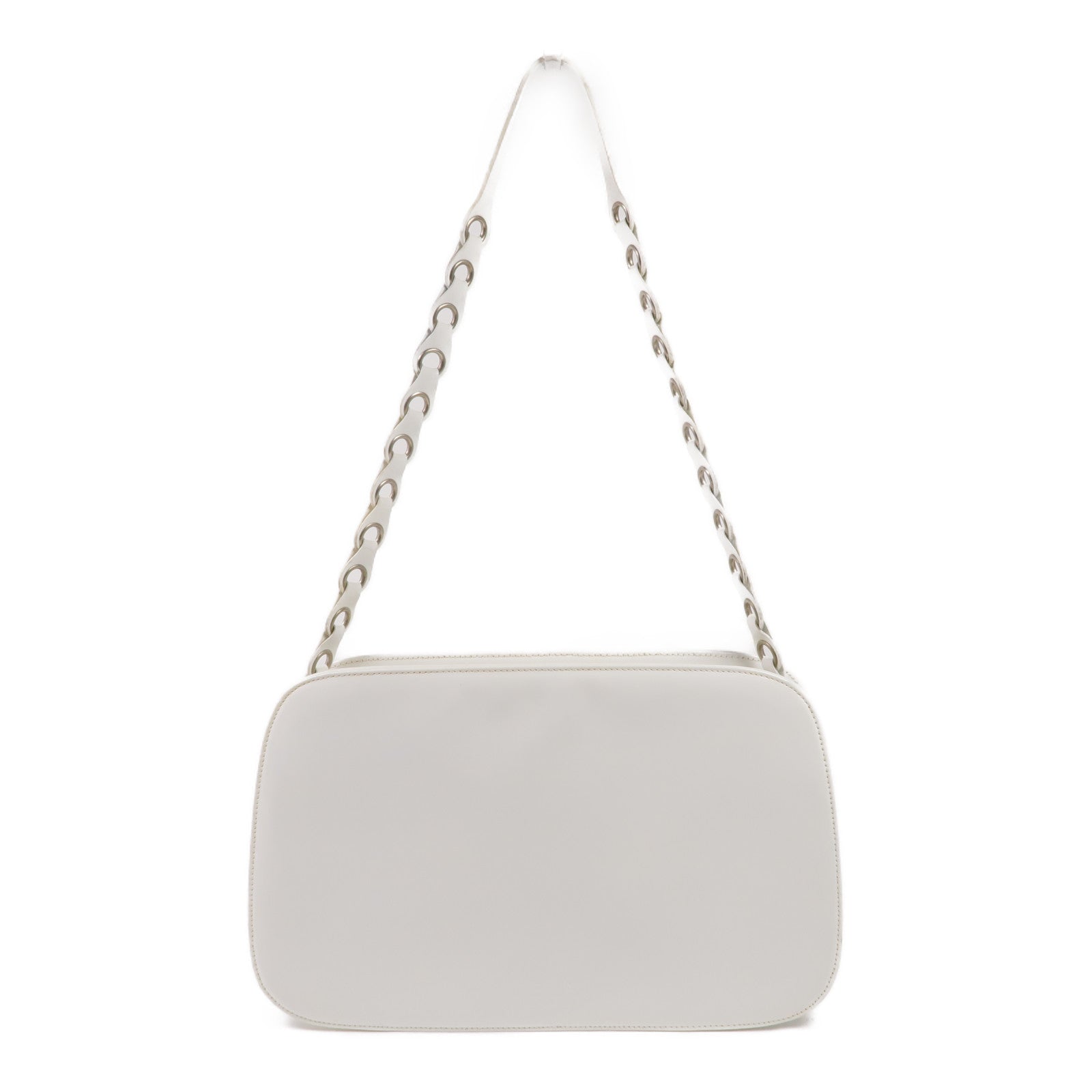 PRADA 【激減優惠】漆皮皮革Shoulder Bag銀扣肩背袋
