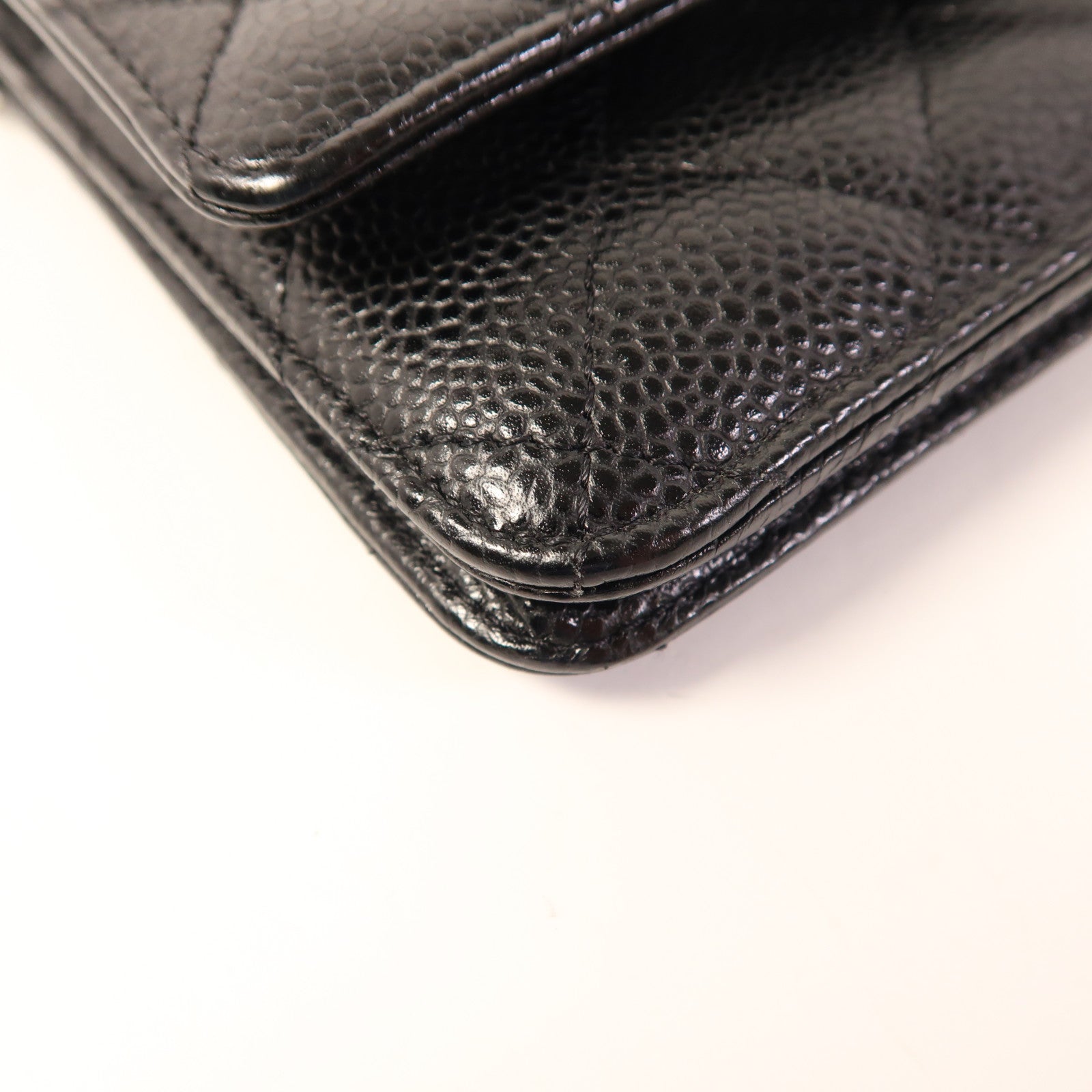 CHANEL 牛皮皮革WOC Wallet On Chain銀扣鏈帶肩背袋