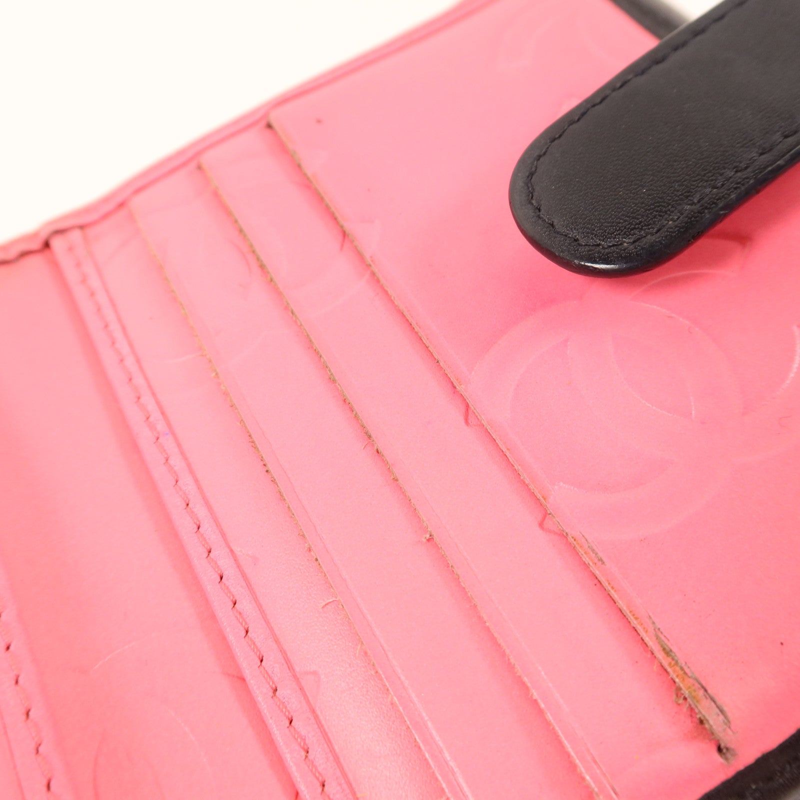 CHANEL 牛皮皮革Cambon Bifold Wallet銀扣錢包