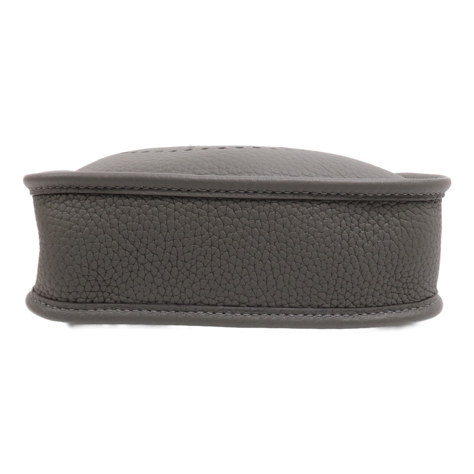 HERMES Clemence皮革Evelyne TPM金扣肩背袋Gris Meyer