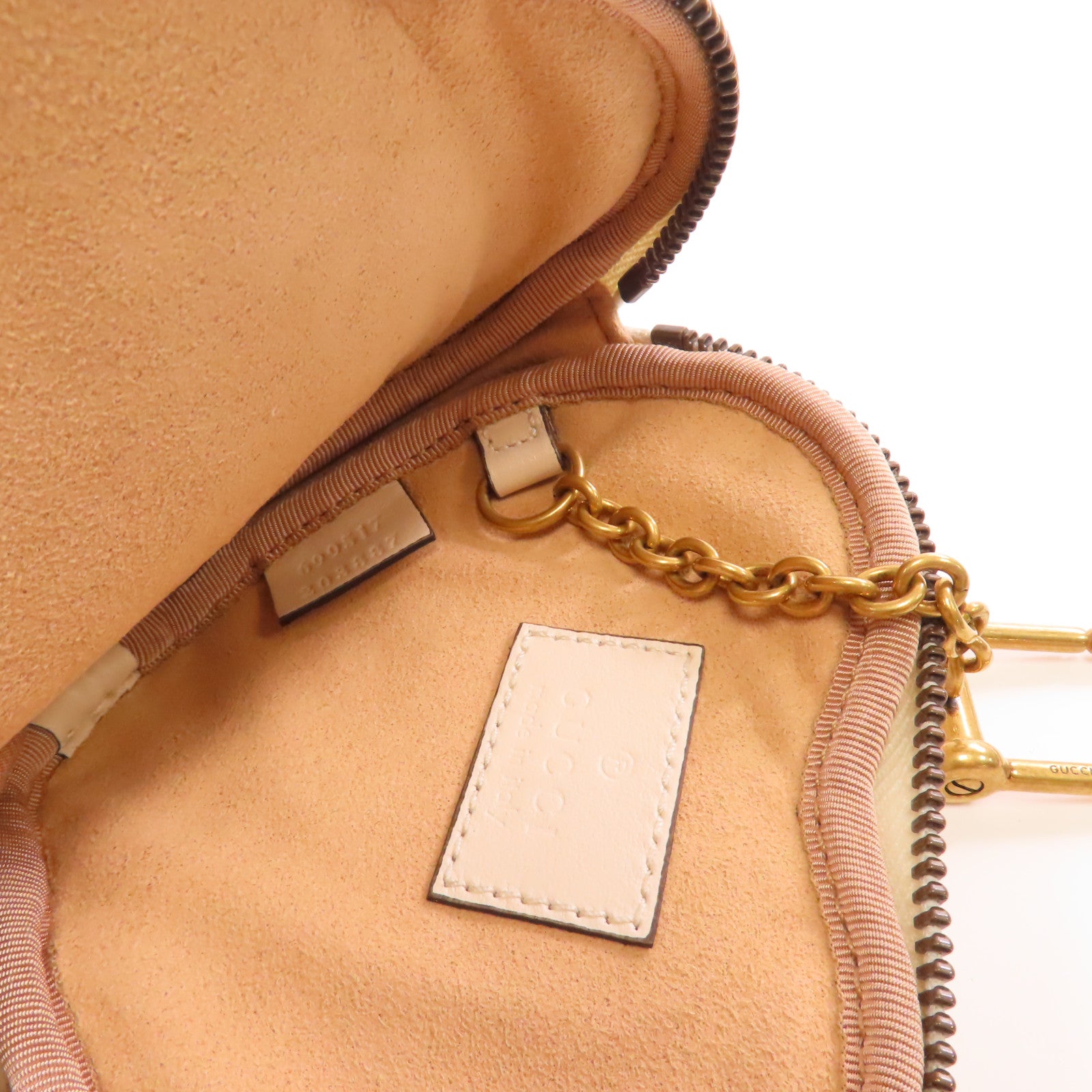 GUCCI 牛皮皮革Key Case金扣鎖匙包白色