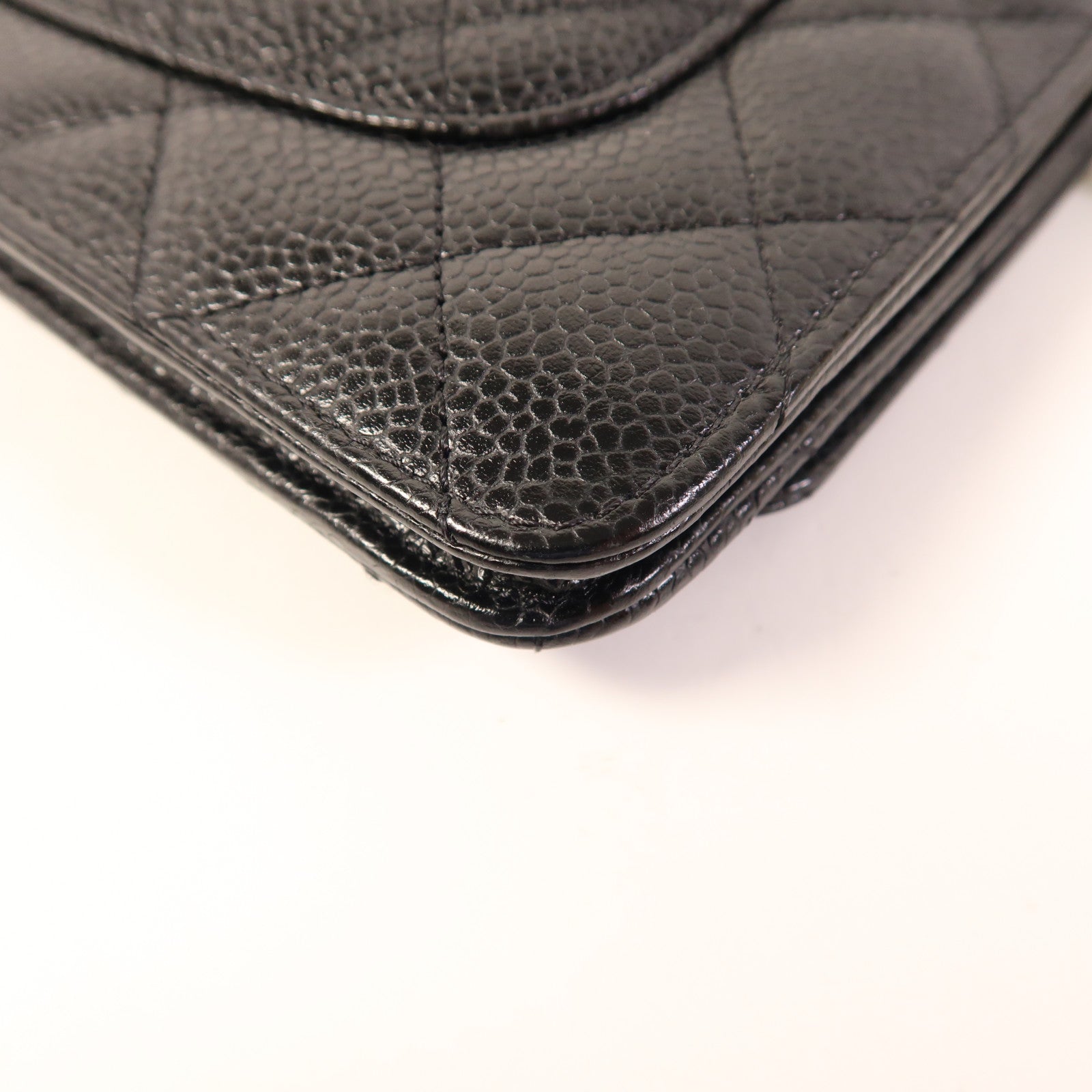 CHANEL 牛皮皮革WOC Wallet On Chain銀扣鏈帶肩背袋