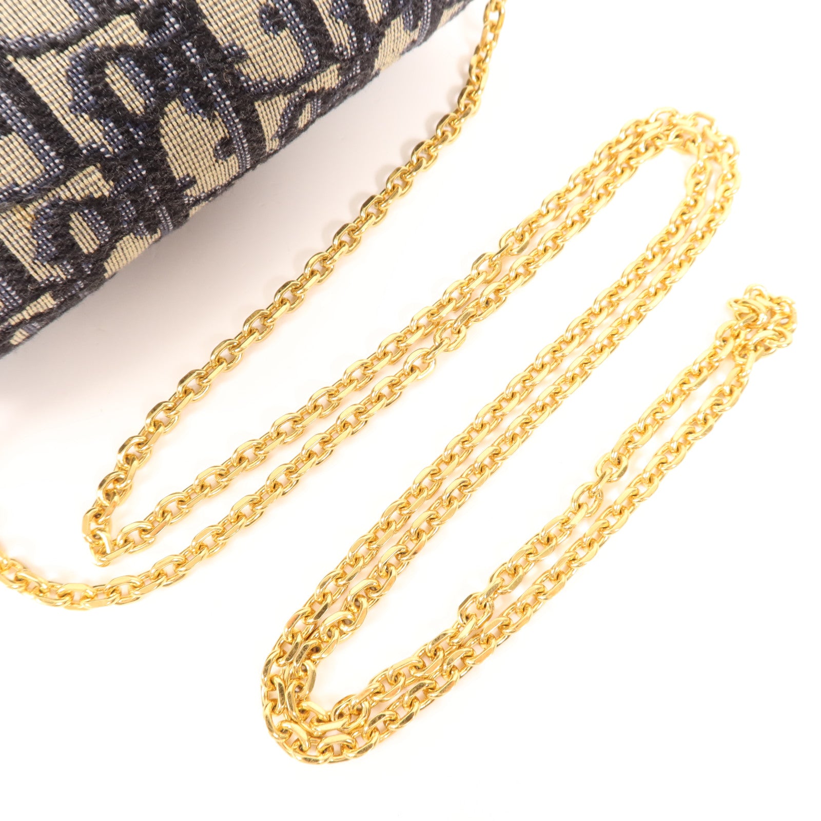 Dior 帆布30 Montaigne Bag金扣鏈帶肩背袋