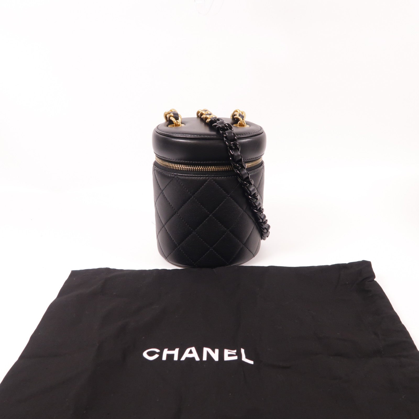 CHANEL 羊皮皮革Vanity Case鏈帶肩背袋