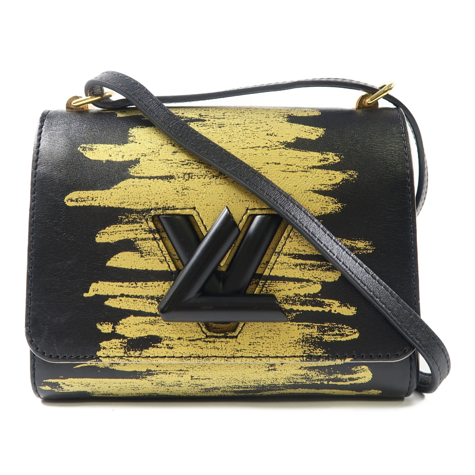 LOUIS VUITTON 【激減優惠】牛皮皮革Twist PM金扣肩背袋黑色/金色