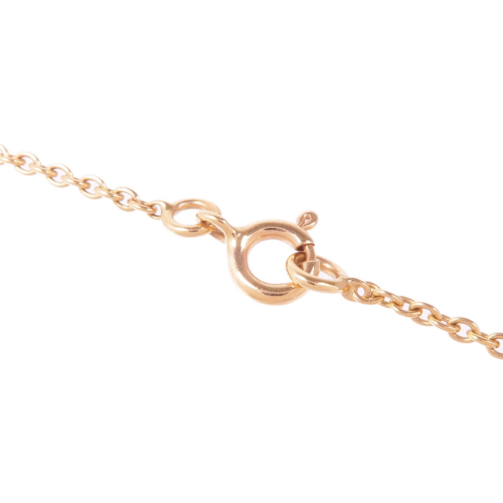 HERMES Amulettes Constance Pendant Diamond Necklace 18K Rose Gold