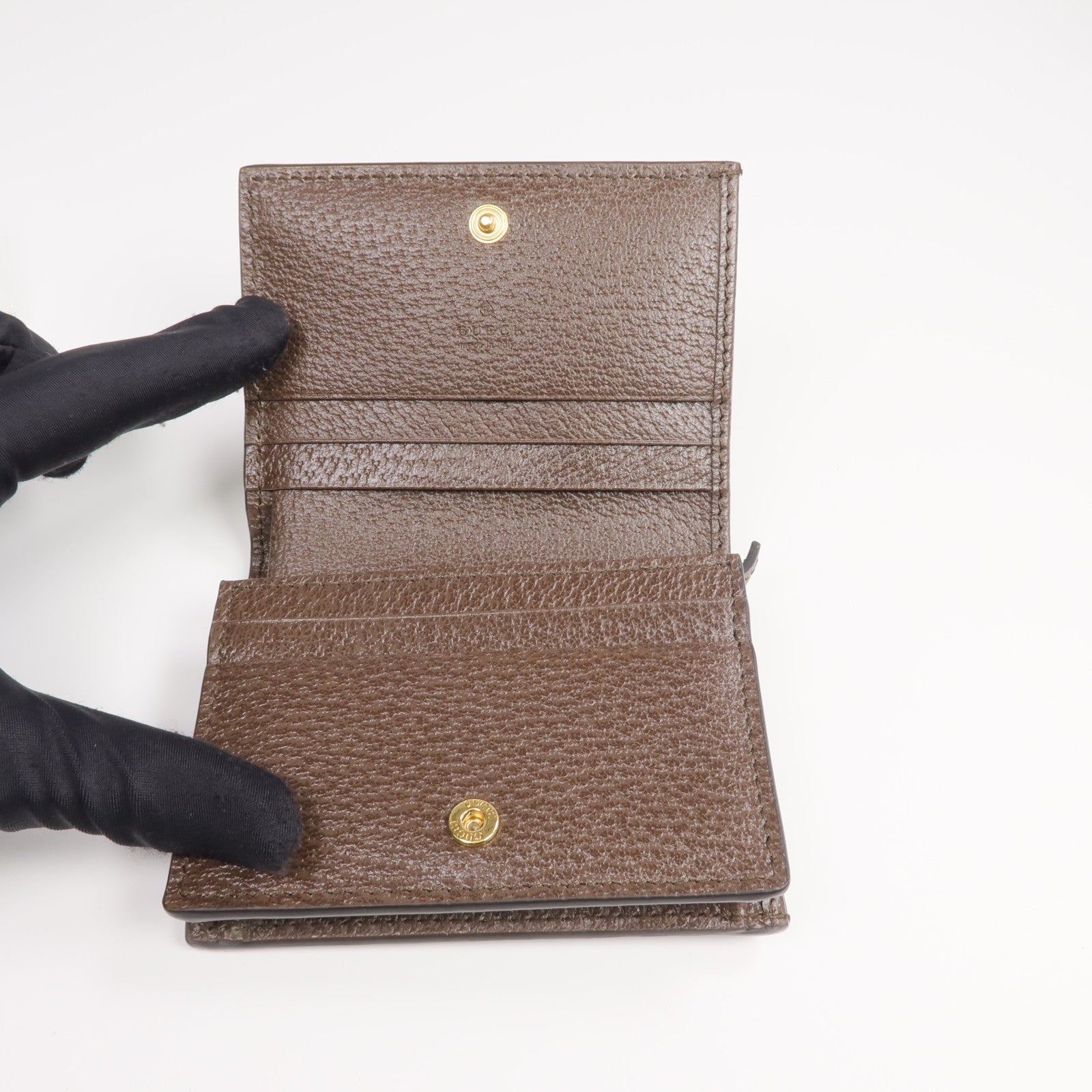 GUCCI 塗層帆布Ophidia GG Wallet金扣錢包
