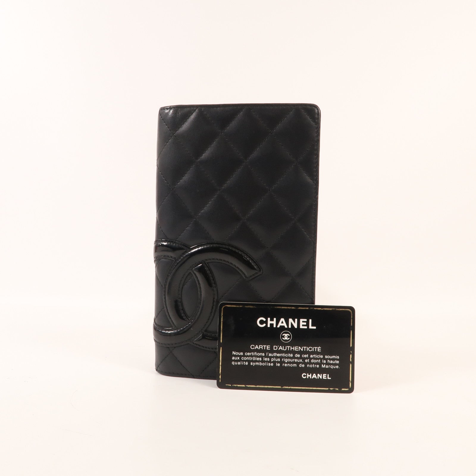 CHANEL 牛皮皮革Cambon Wallet銀扣長錢包