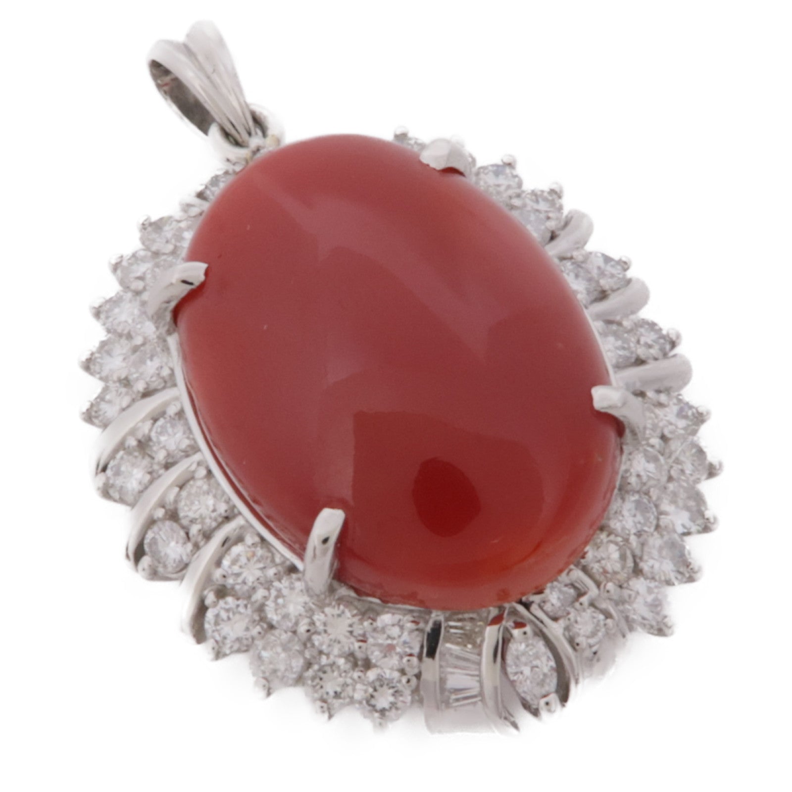 JEWELRY PT900鉑金Coral Pendant珊瑚石吊墜
