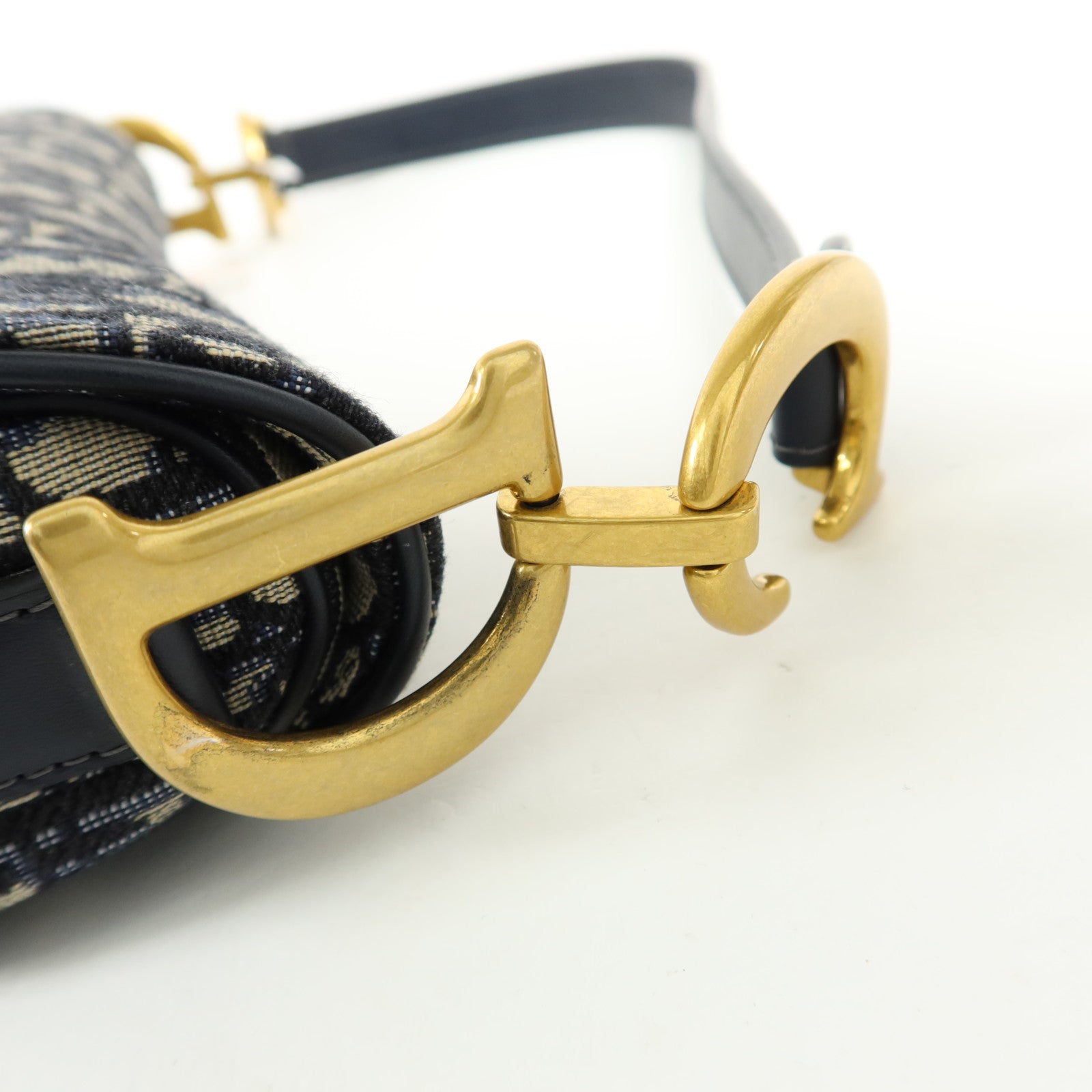 Dior 帆布Saddle金扣手挽肩背兩用袋