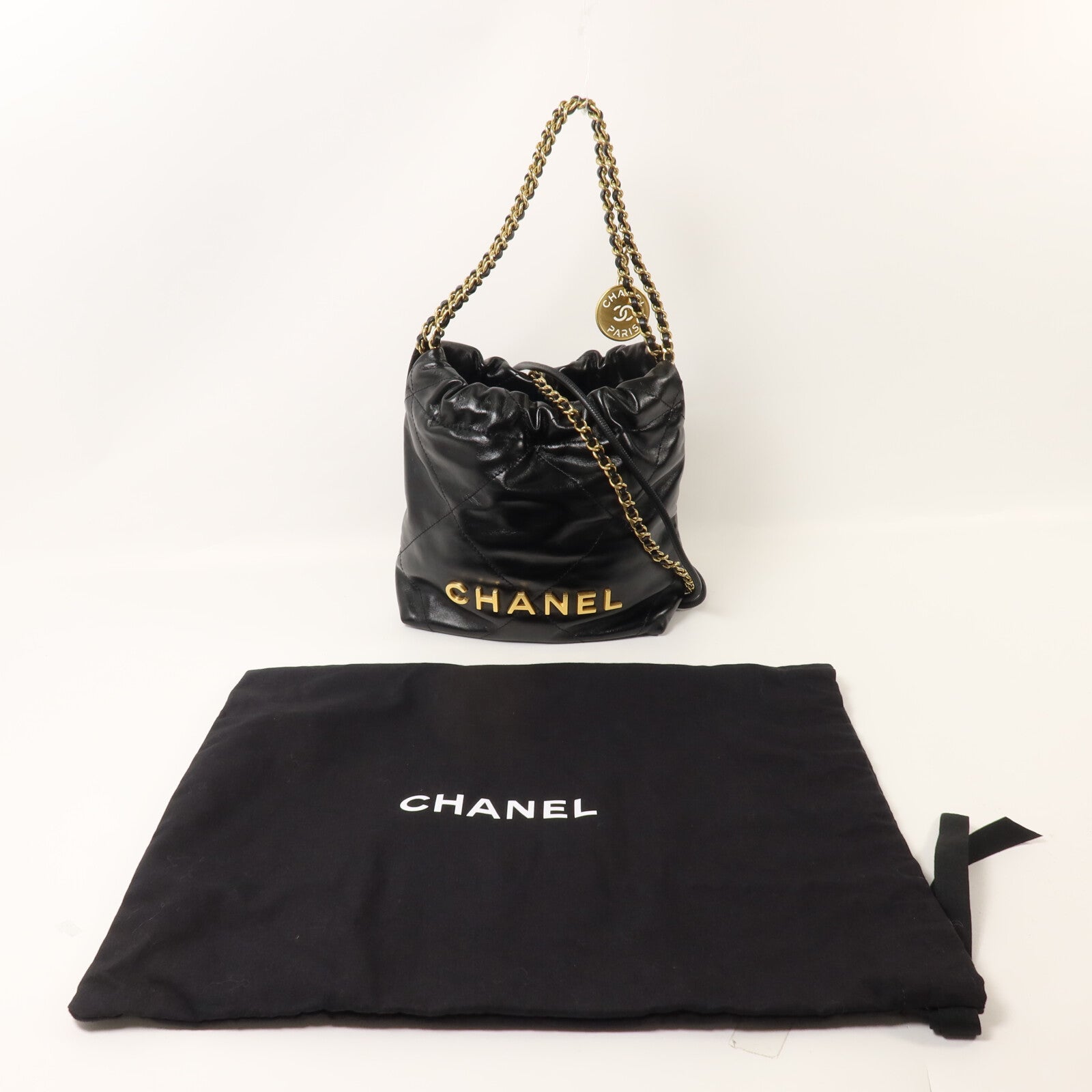 CHANEL 牛皮皮革Chanel 22 Mini鏈帶肩背袋