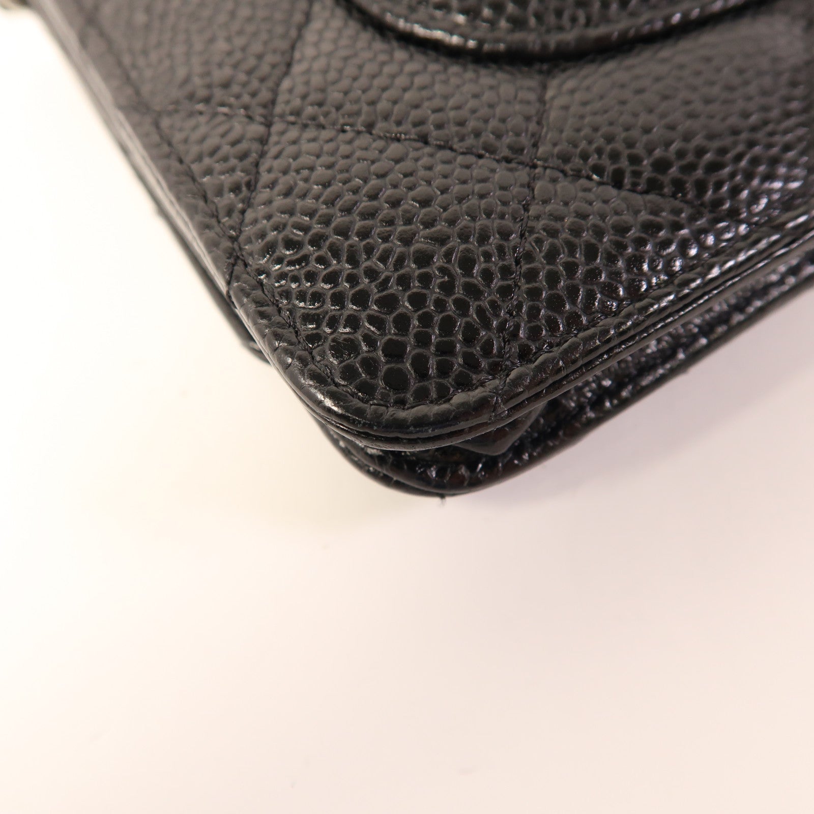 CHANEL 牛皮皮革WOC Wallet On Chain銀扣鏈帶肩背袋