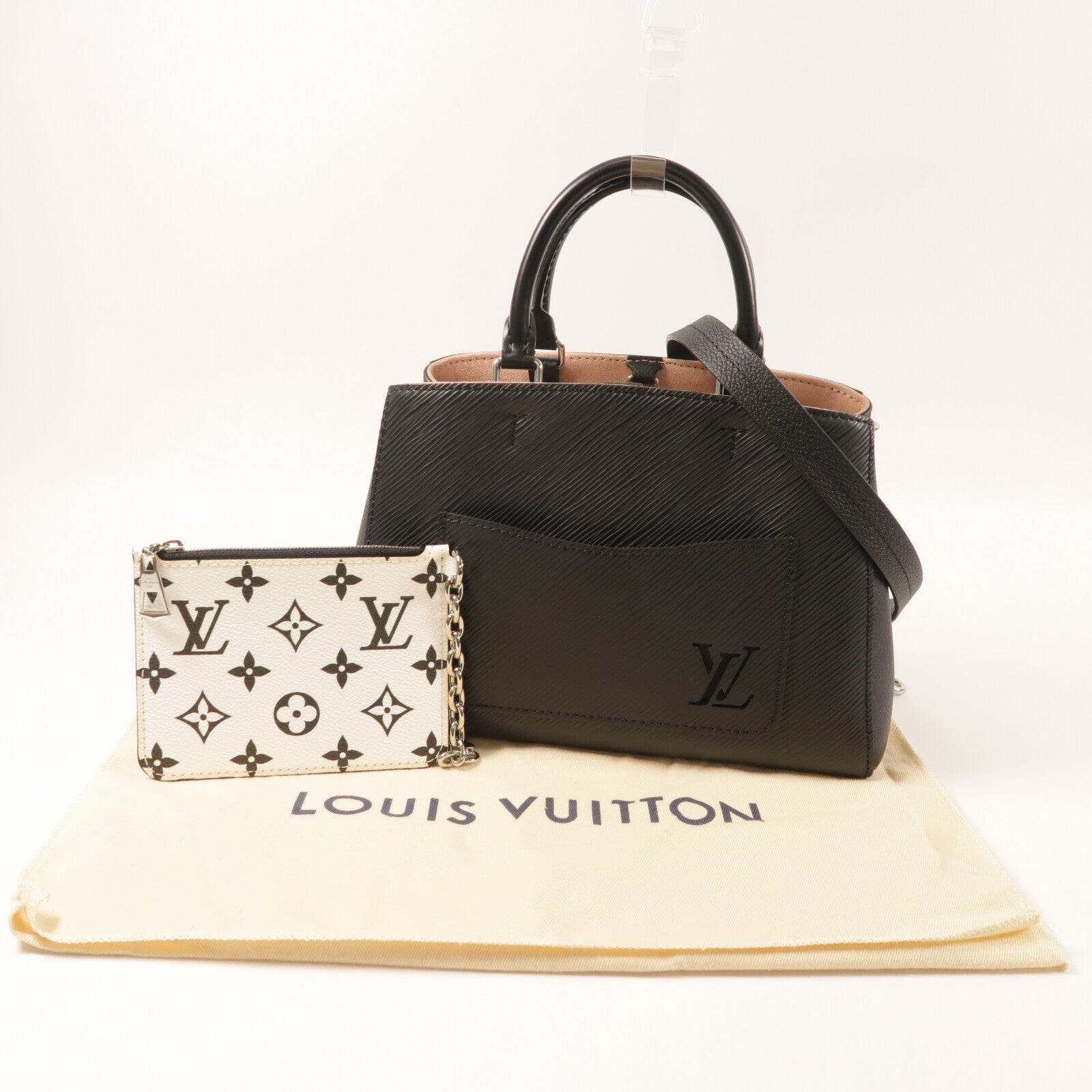 LOUIS VUITTON Epi Marelle銀扣手挽肩背兩用袋