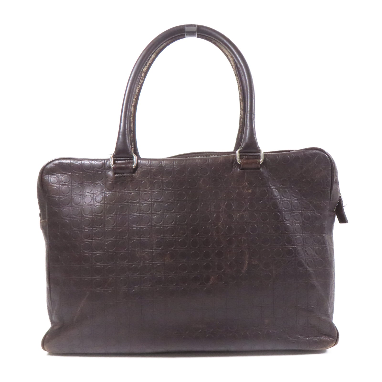 Salvatore Ferragamo 皮革Hand Bag銀扣手挽袋