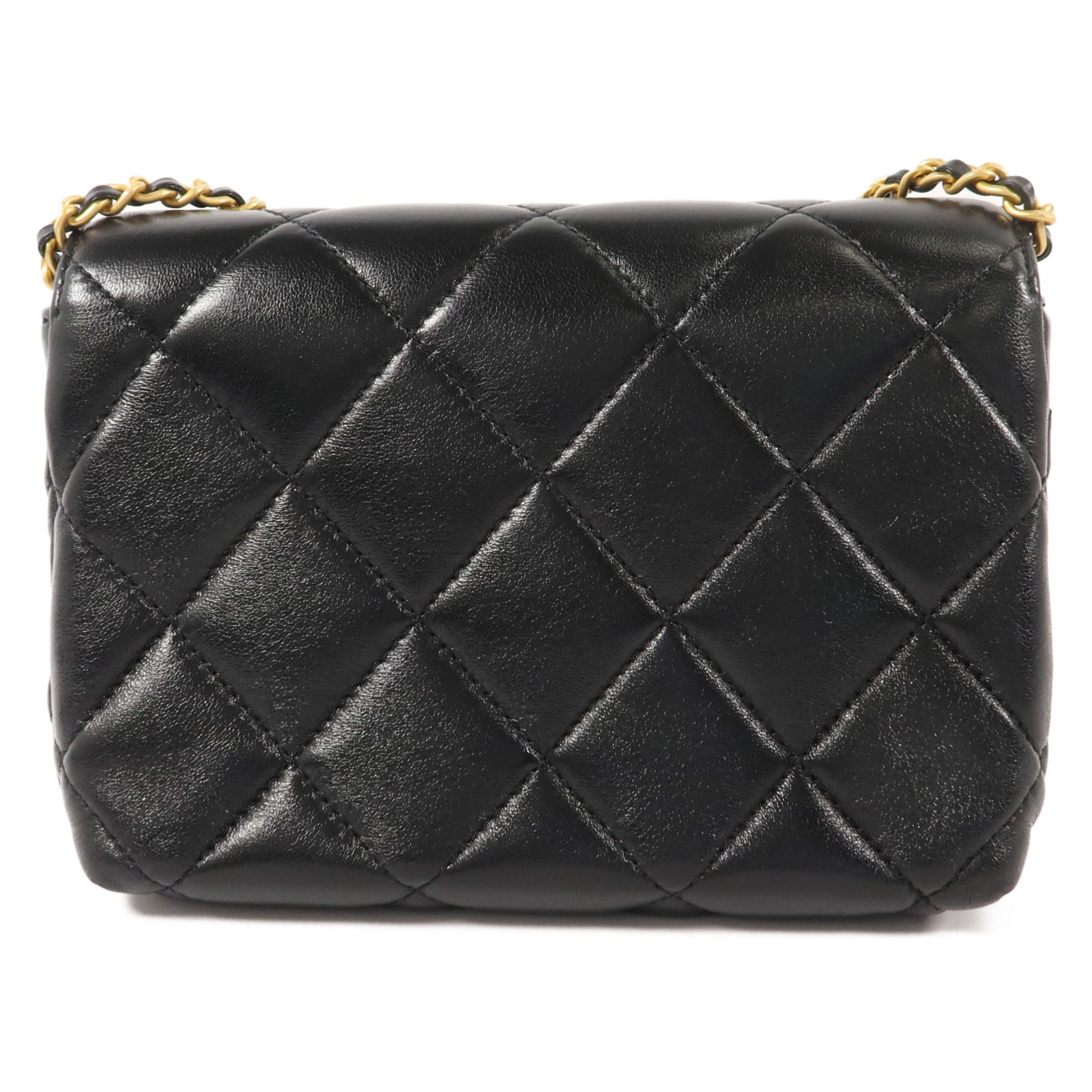 CHANEL 羊皮皮革Pearl Chain Mini Flap Bag鏈帶肩背袋