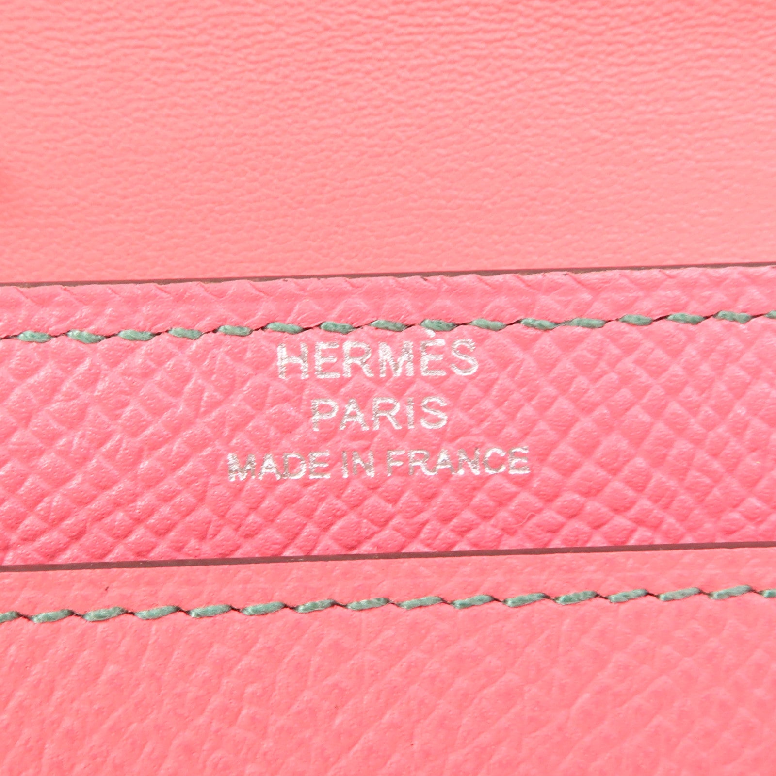 HERMES PHW Camail Long Wallet Veau Epsom Leather Rose Azalee