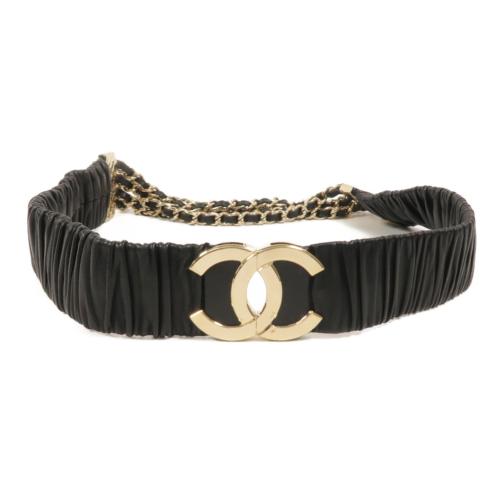 CHANEL 羊皮皮革Belt皮帶