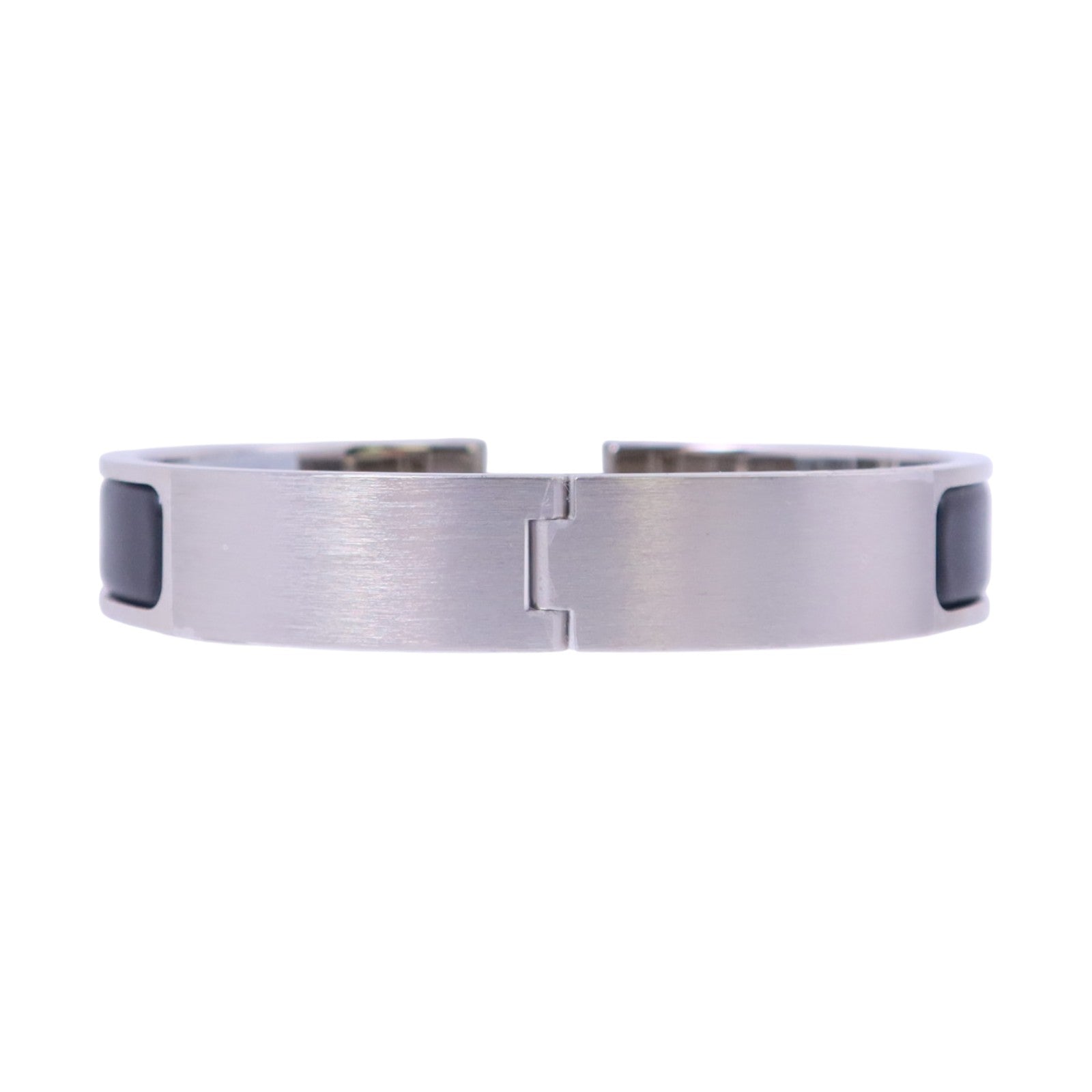 HERMES 金屬/琺瑯Clic H Bracelet銀扣手鏈