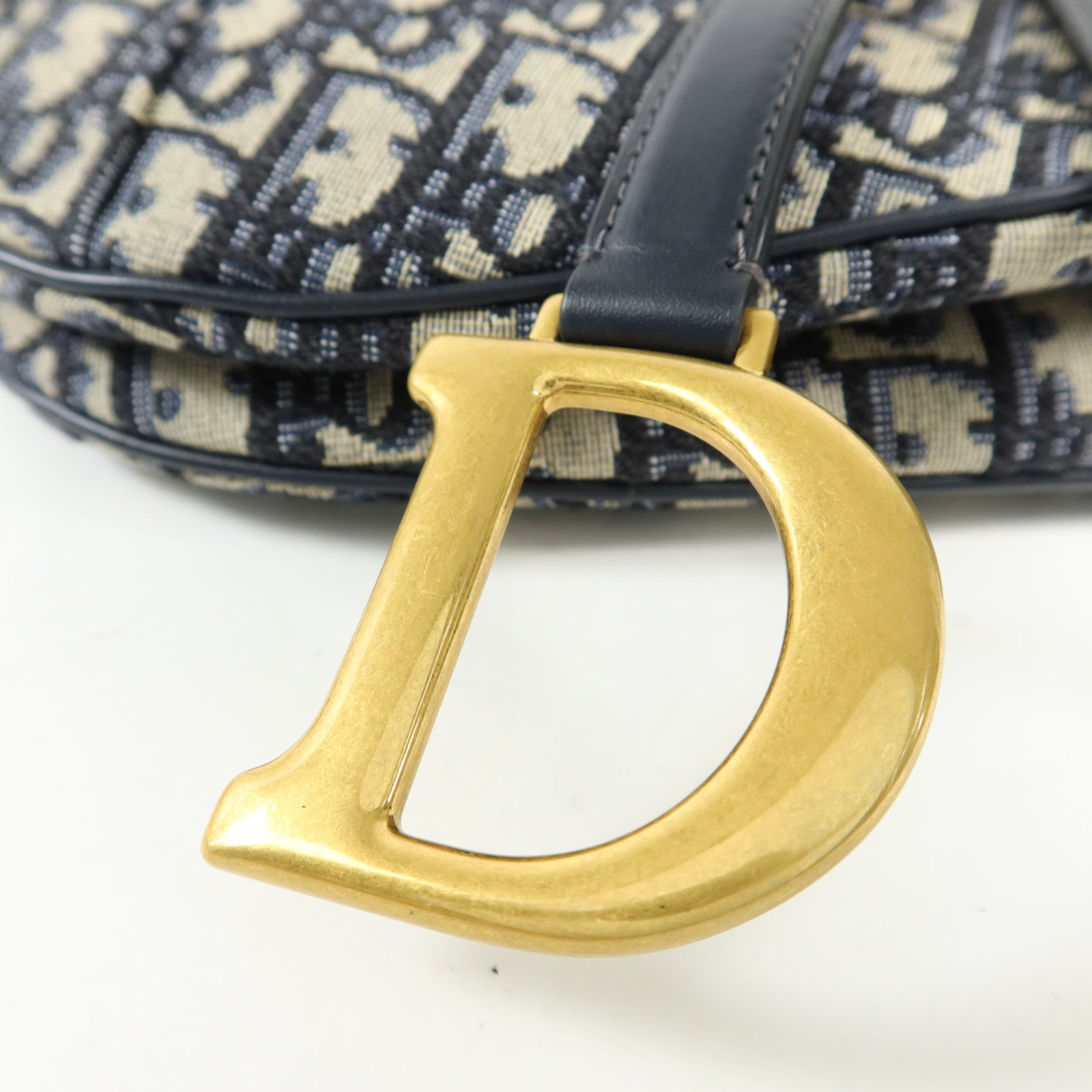 Dior 帆布Saddle金扣手挽肩背兩用袋