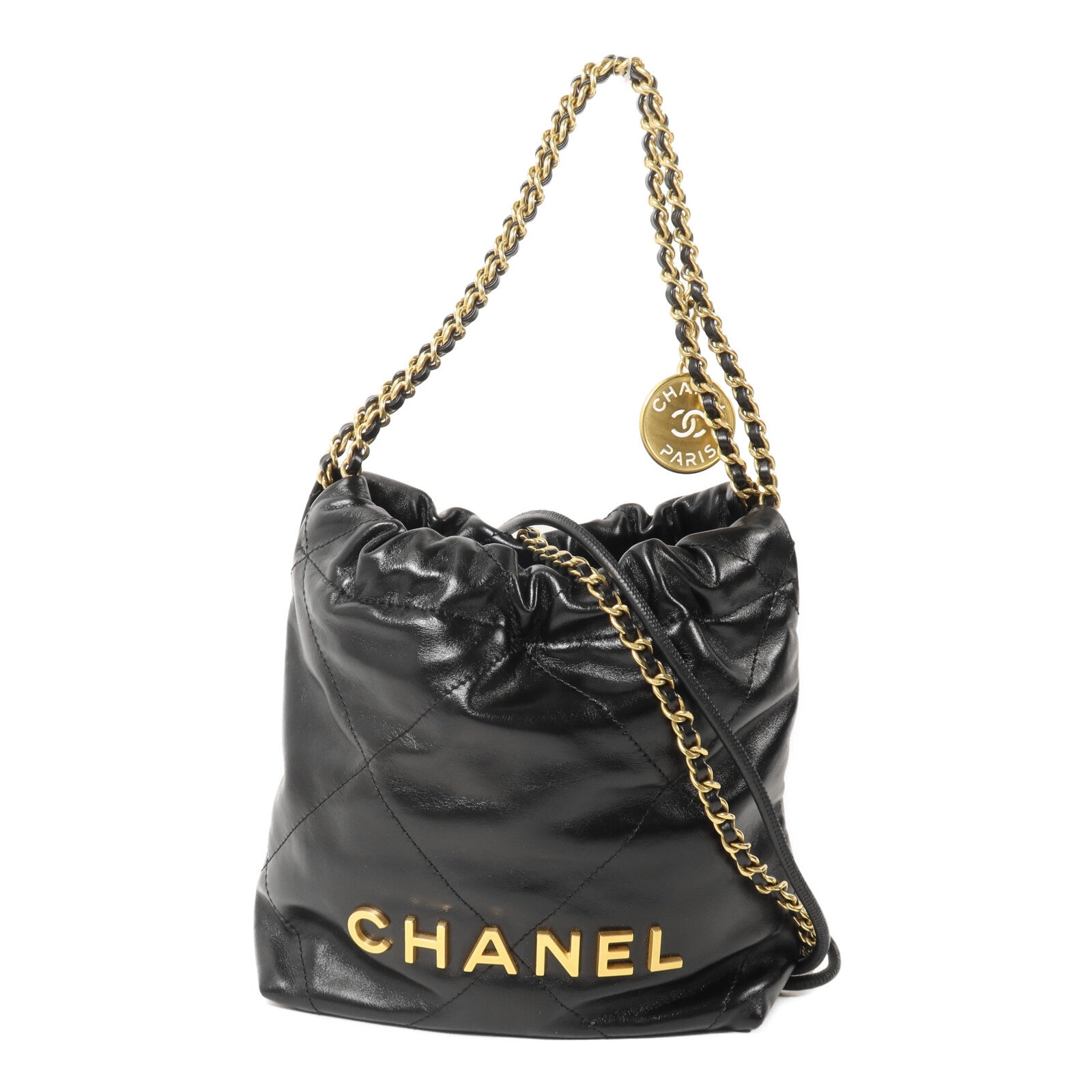 CHANEL 牛皮皮革Chanel 22 Mini鏈帶肩背袋