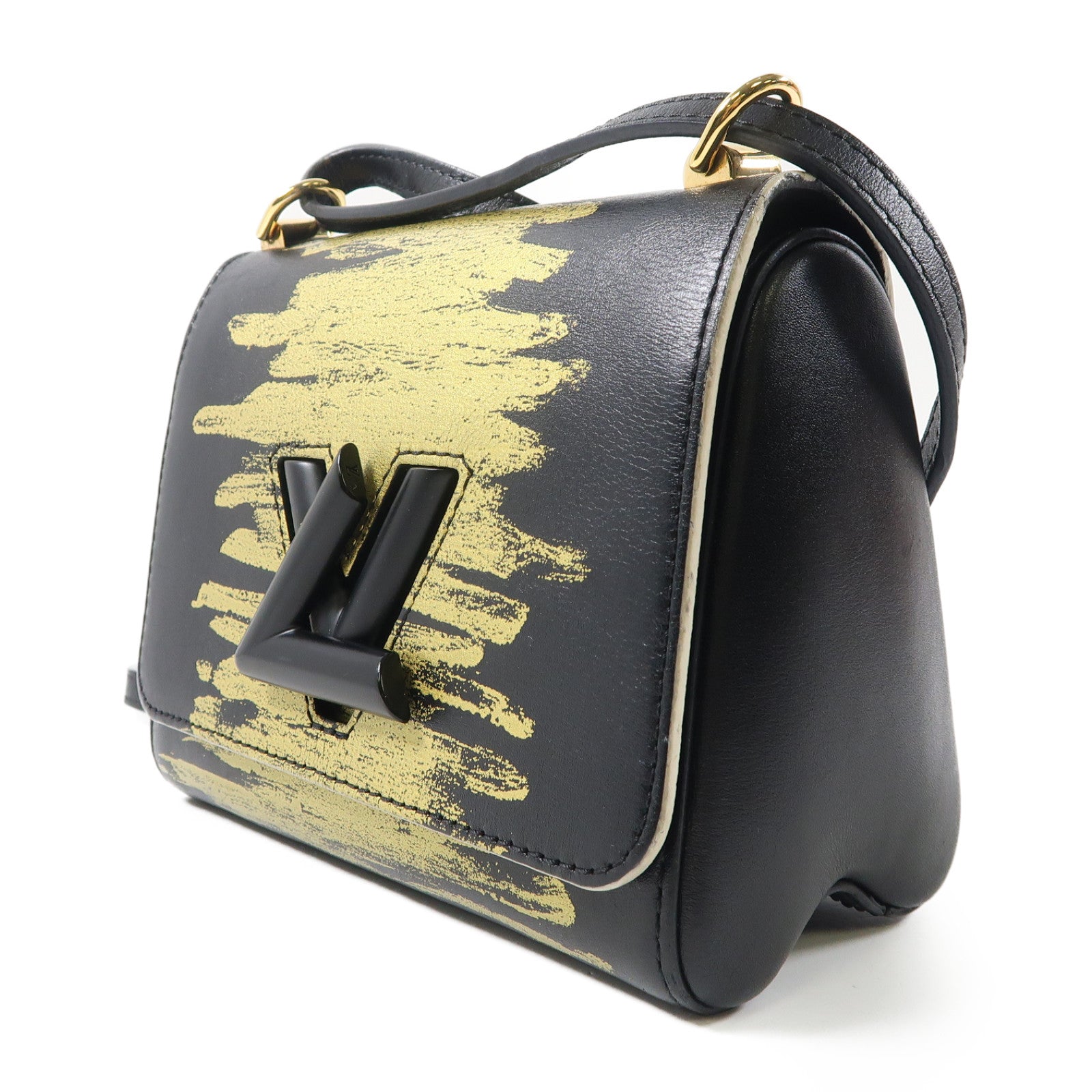 LOUIS VUITTON 【激減優惠】牛皮皮革Twist PM金扣肩背袋黑色/金色