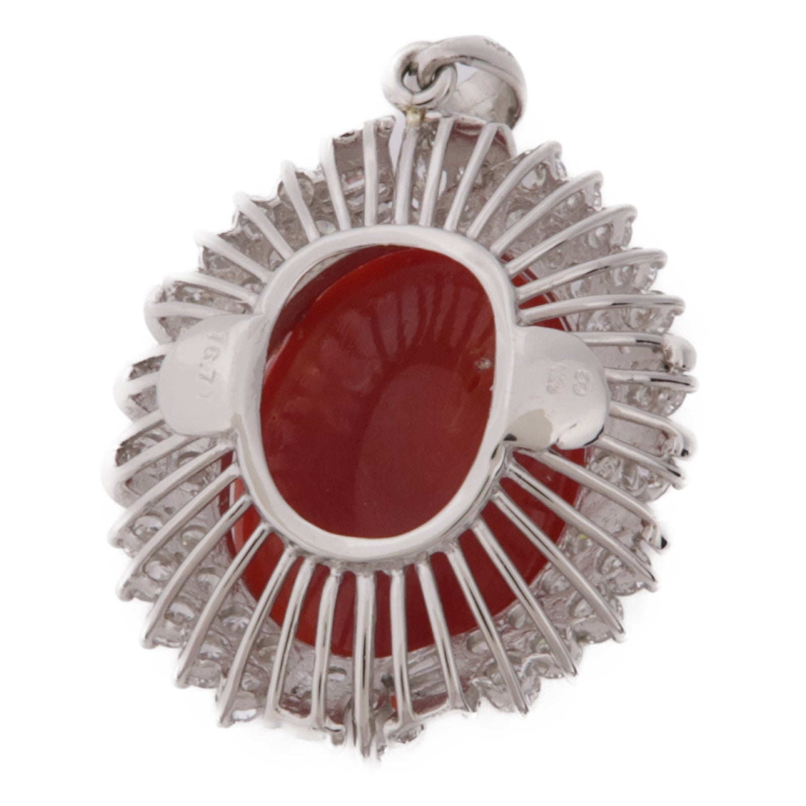 JEWELRY PT900鉑金Coral Pendant珊瑚石吊墜
