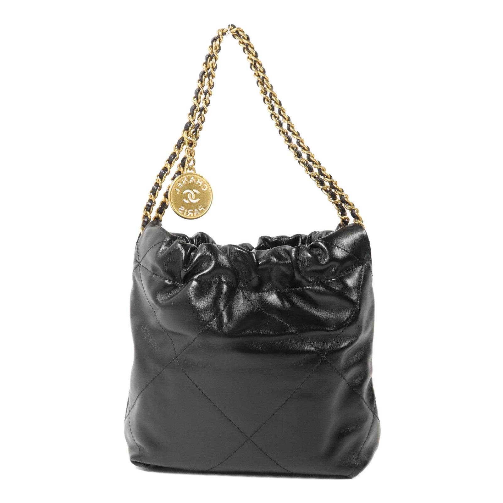 CHANEL 牛皮皮革Chanel 22 Mini鏈帶肩背袋