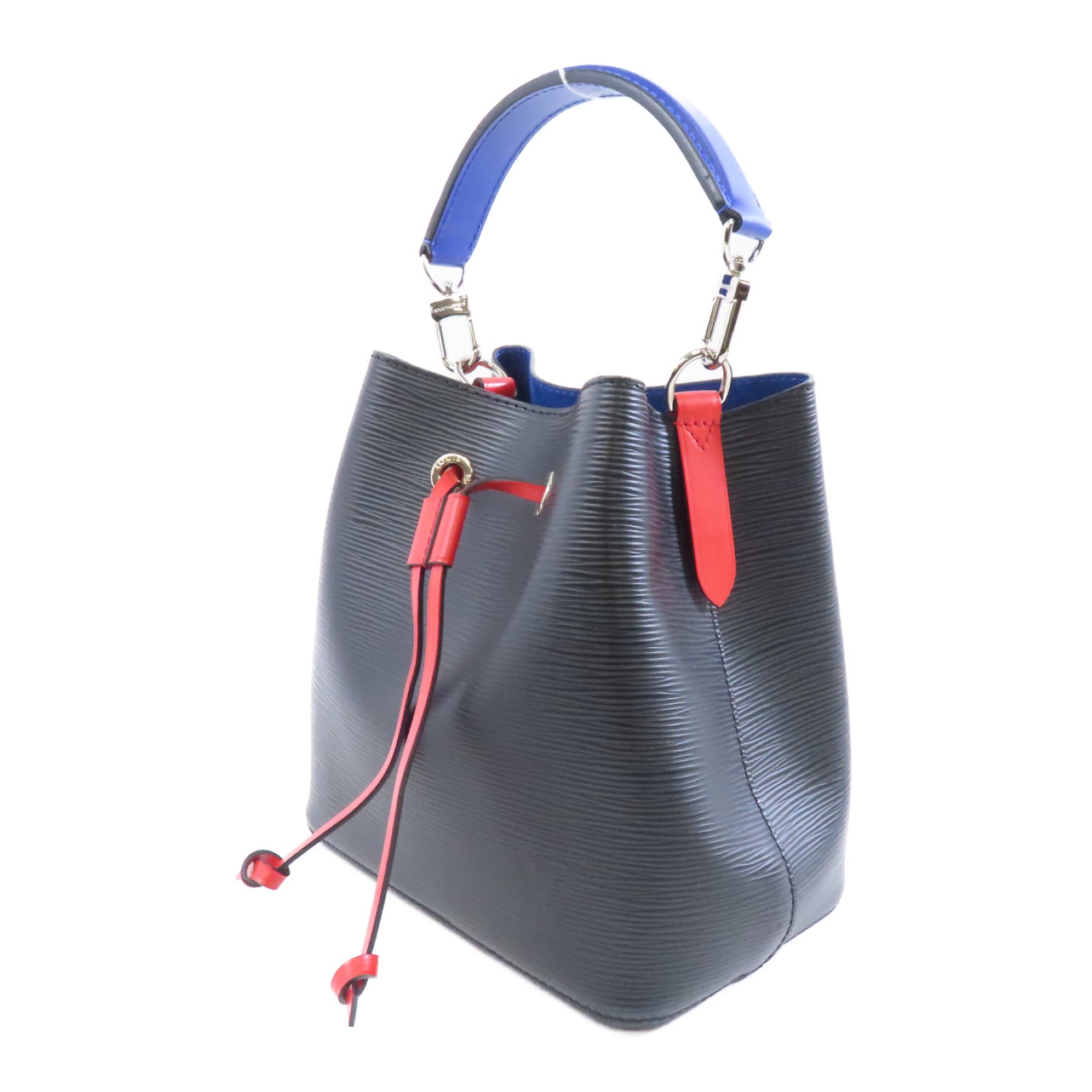LOUIS VUITTON Epi Neo Noe BB銀扣手挽肩背兩用袋黑色/黃色/藍色